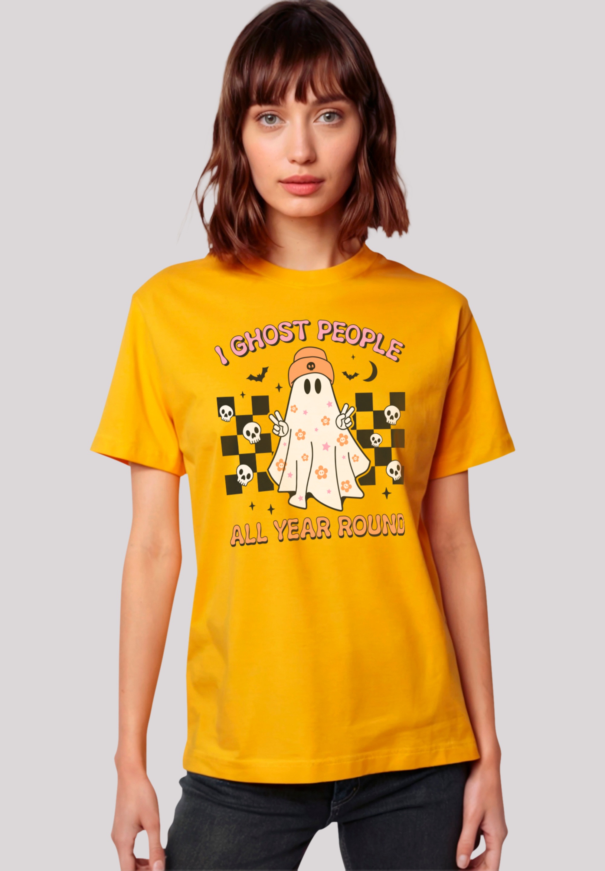 F4NT4STIC T-Shirt "Retro Halloween I Ghost People All Year Round", Premium günstig online kaufen