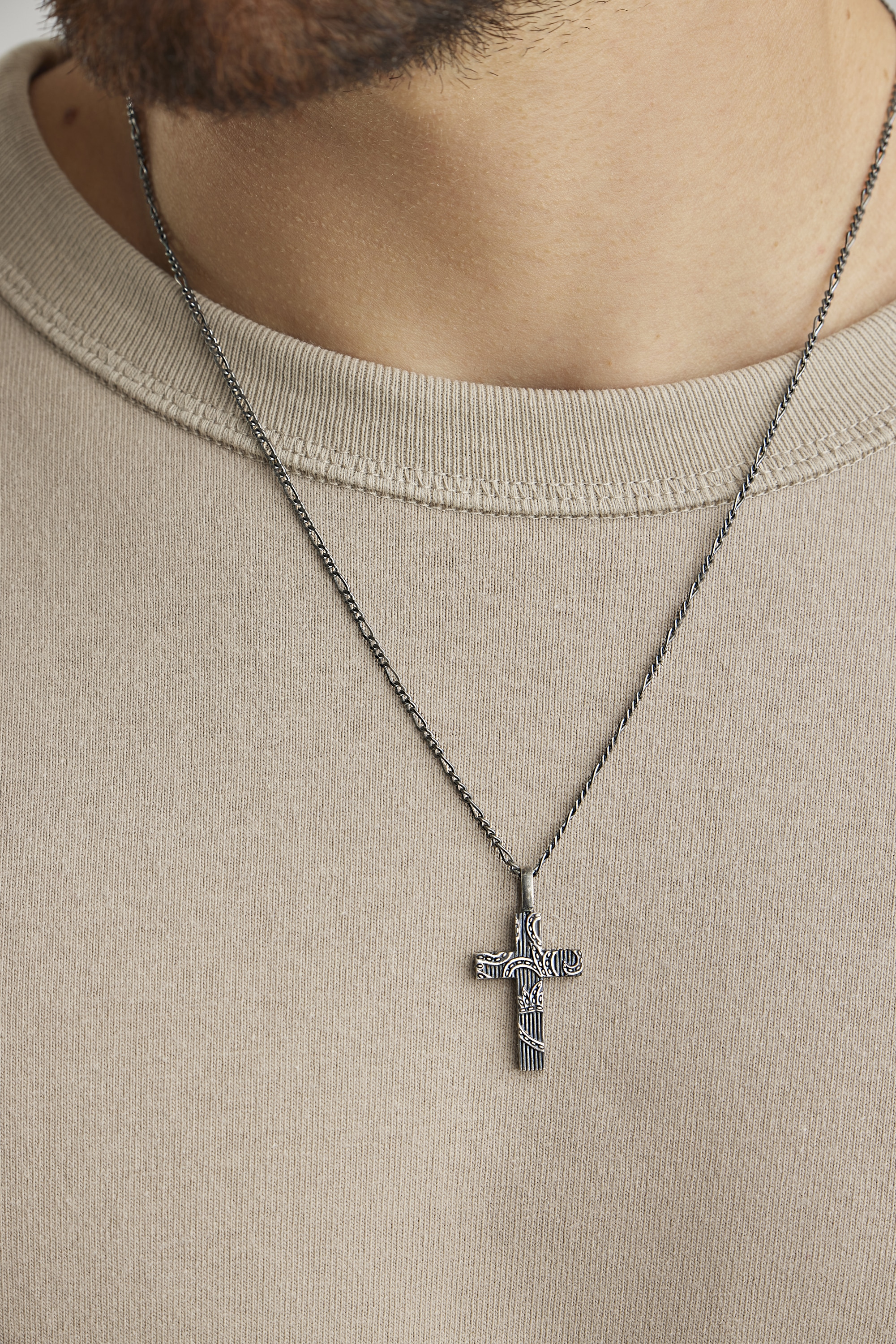 CAÏ Kette mit Anhänger »925/- Sterling Silber oxidiert Kreuz« online kaufen  | BAUR