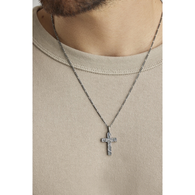 CAÏ Kette mit Anhänger »925/- Sterling Silber oxidiert Kreuz« online kaufen  | BAUR