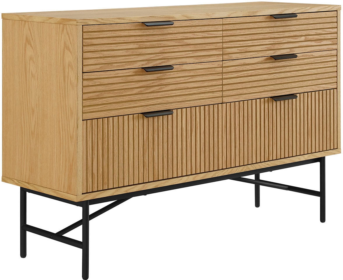 Thumbnail - SalesFever Kommode "Visby Designer Kommode mit Stil" Eiche Echtholzfurnier