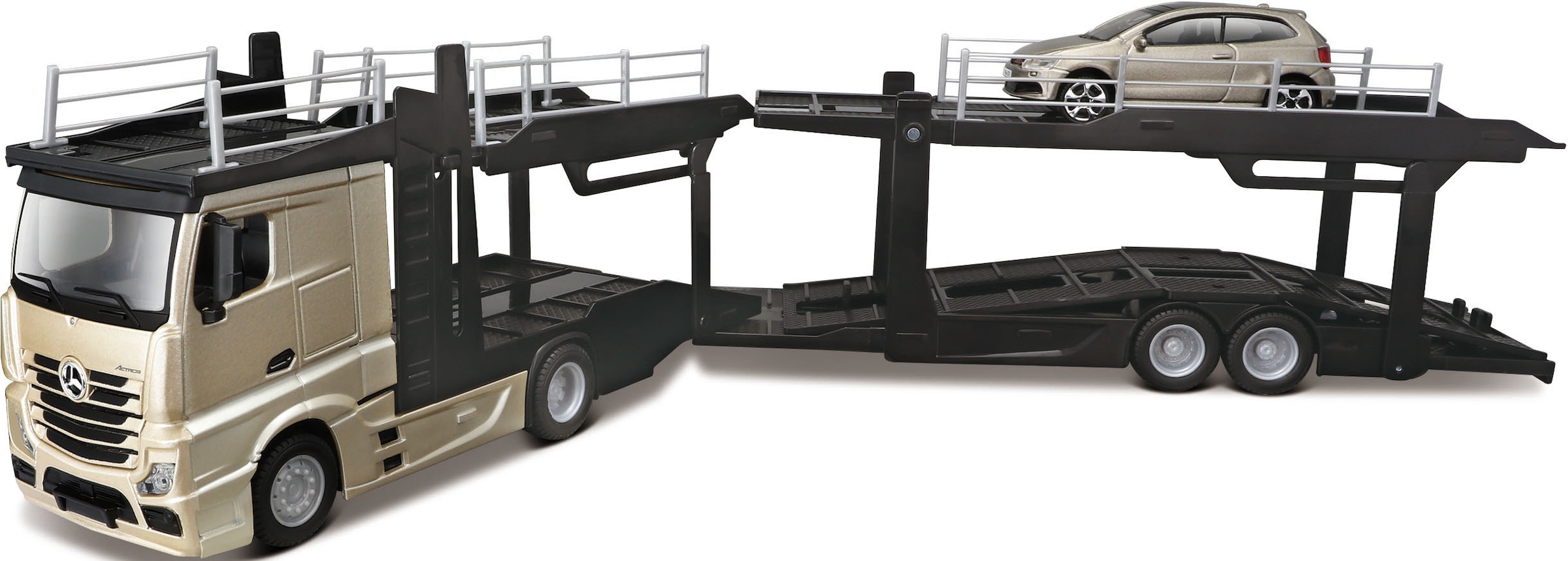 Spielzeug-Transporter »StreetFire MB Actros Autotransporter«, inklusive Spielzeugauto