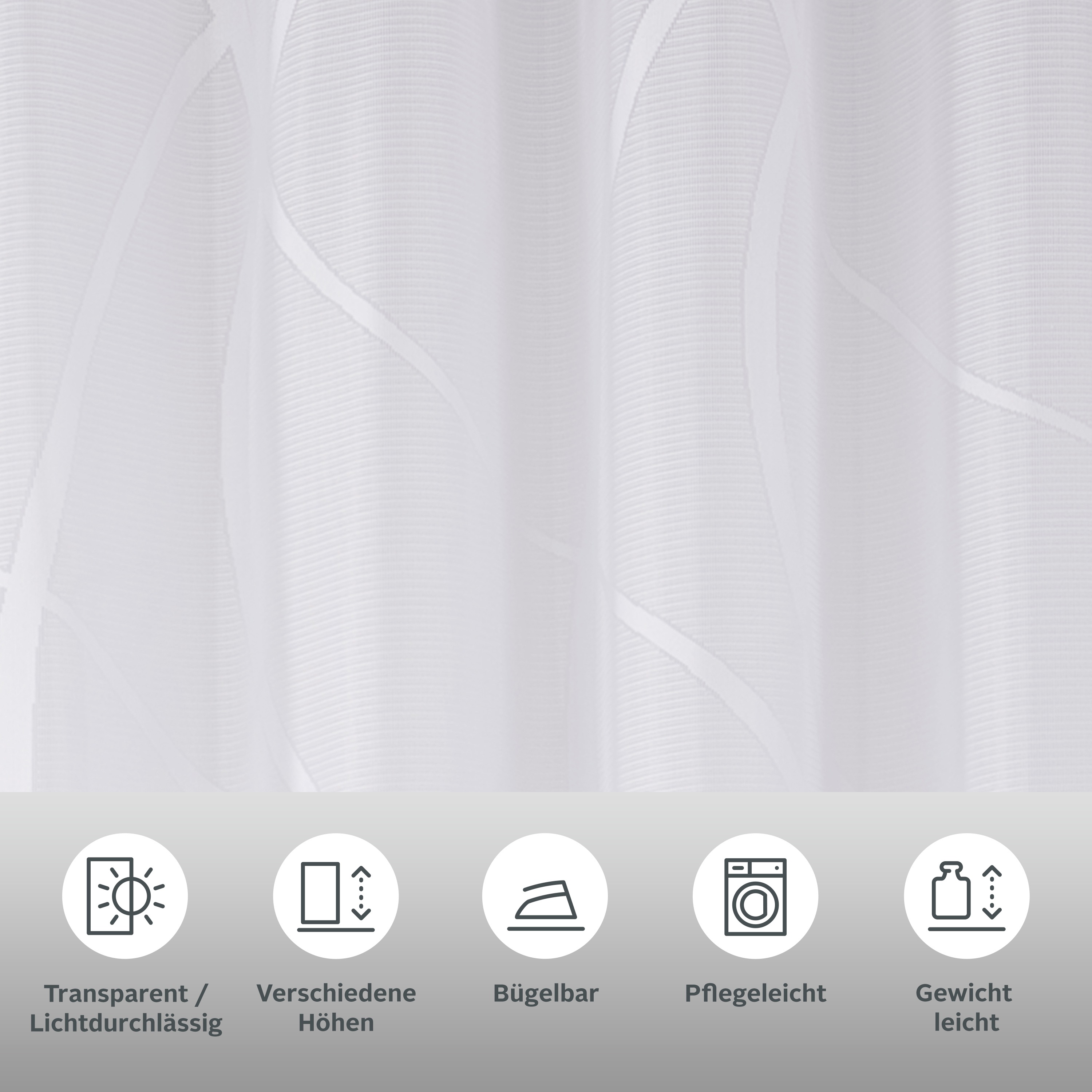 Thumbnail - my home Gardine "Cellino" Ösen 2 Stk. tlg. Fertiggardine, 2-er Set, klassische Netzoptik