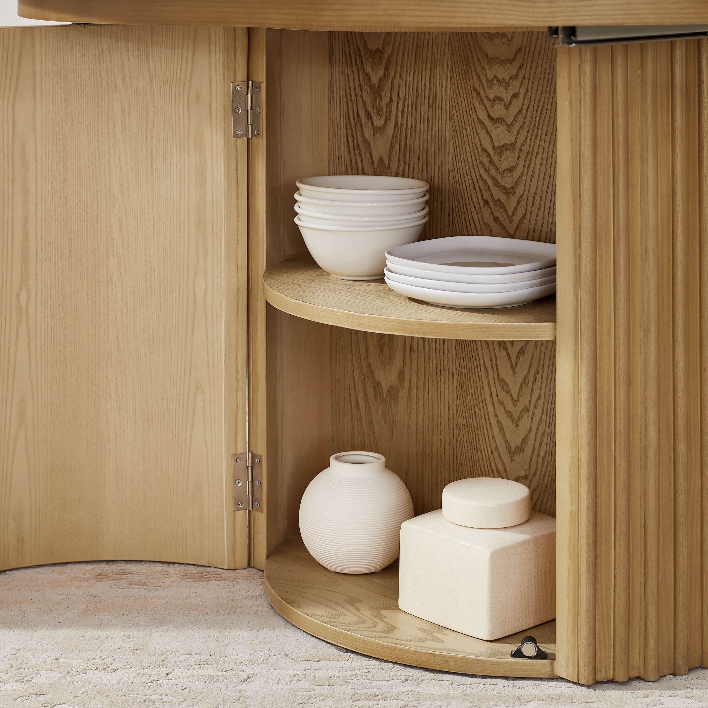 OTTO home Esstisch »Clozie« Design-Esstisch in Eichenoptik mit cleverem Stauraum & Ausziehfunktion