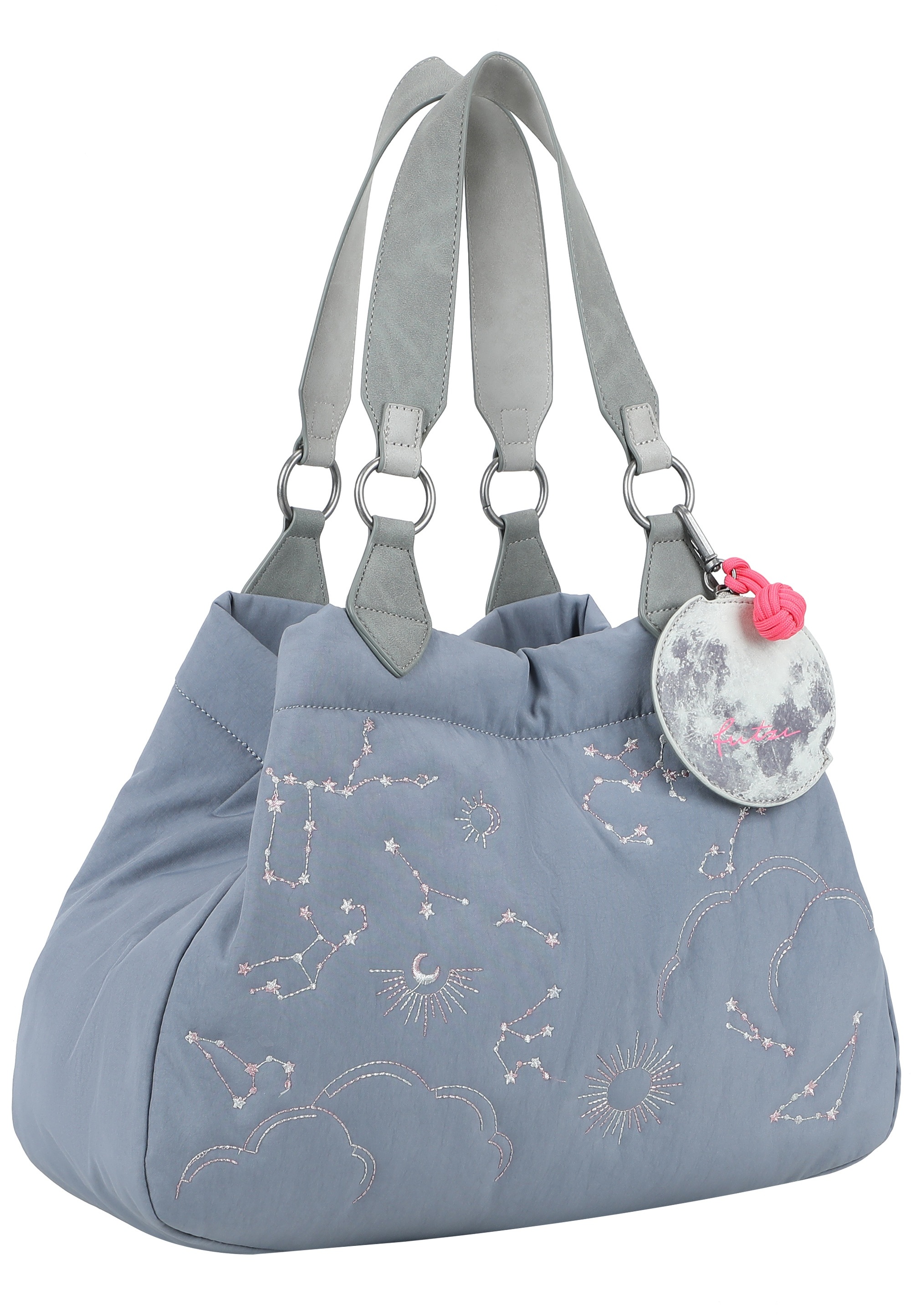 Fritzi aus Preußen Henkeltasche "Cosmo" mit dezenter Regenbogen-Stickerei günstig online kaufen