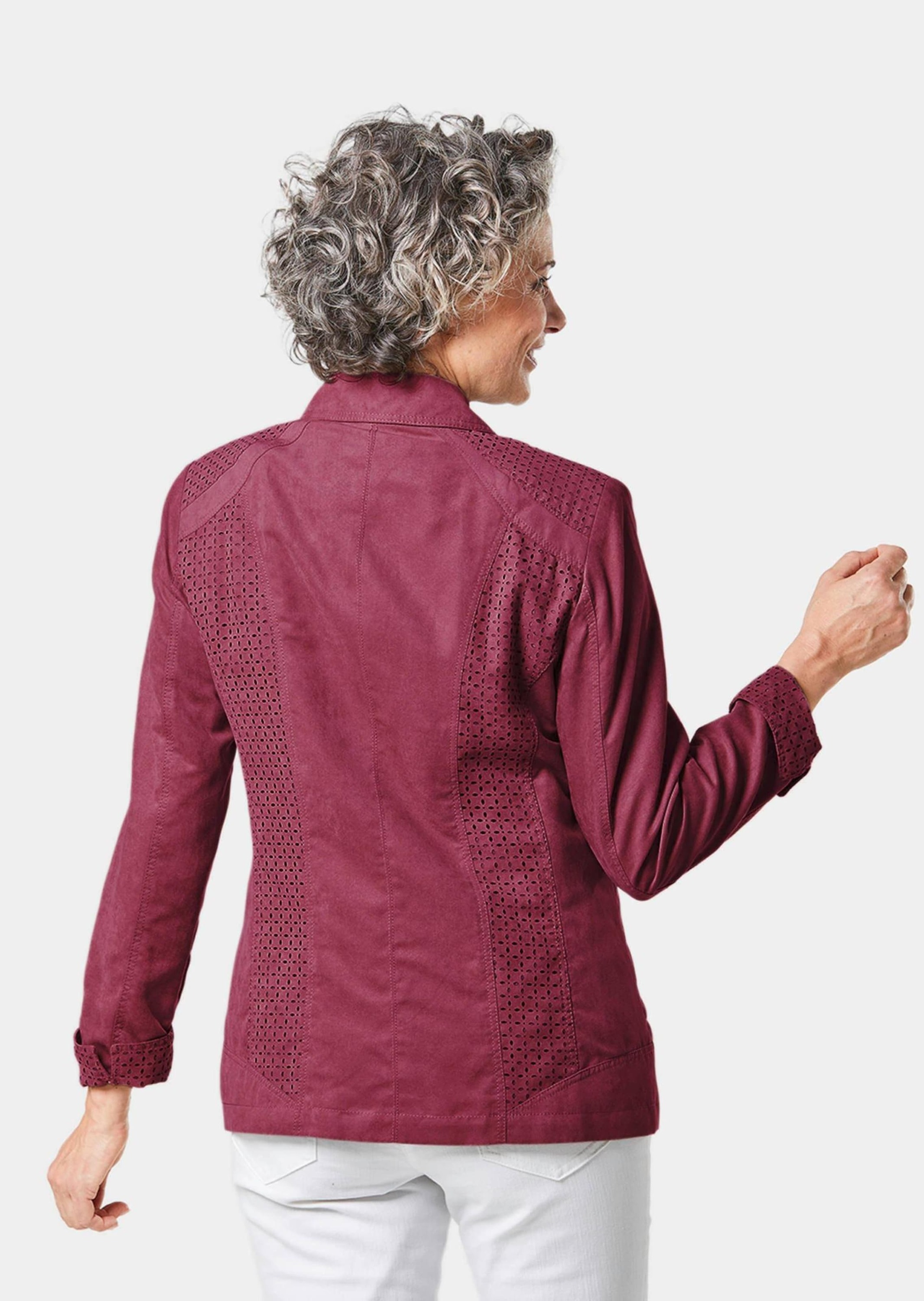 GOLDNER Jackenblazer »Blazer in Velourslederoptik Velourslederimitat-Blazer mit Perforierung«