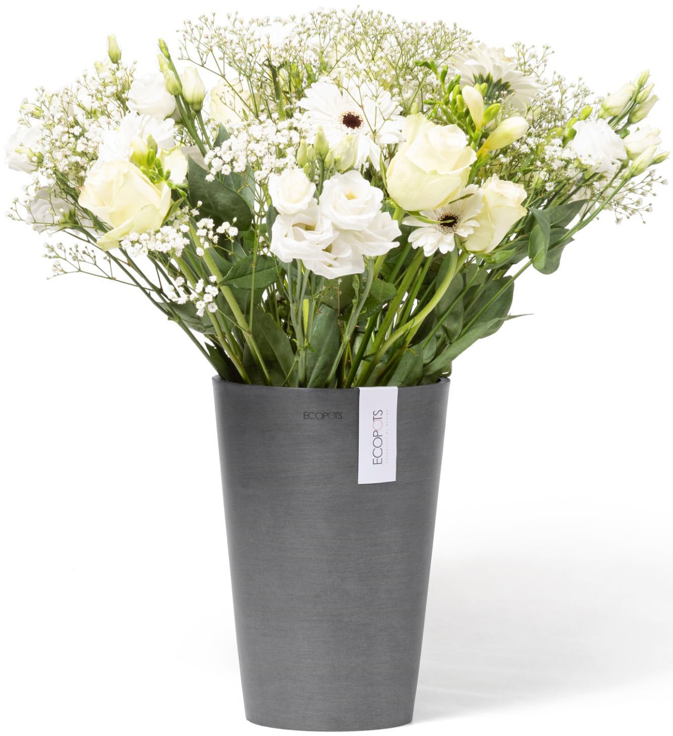 ECOPOTS Blumentopf »Pisa 17,5 Grau« für den Innenbereich