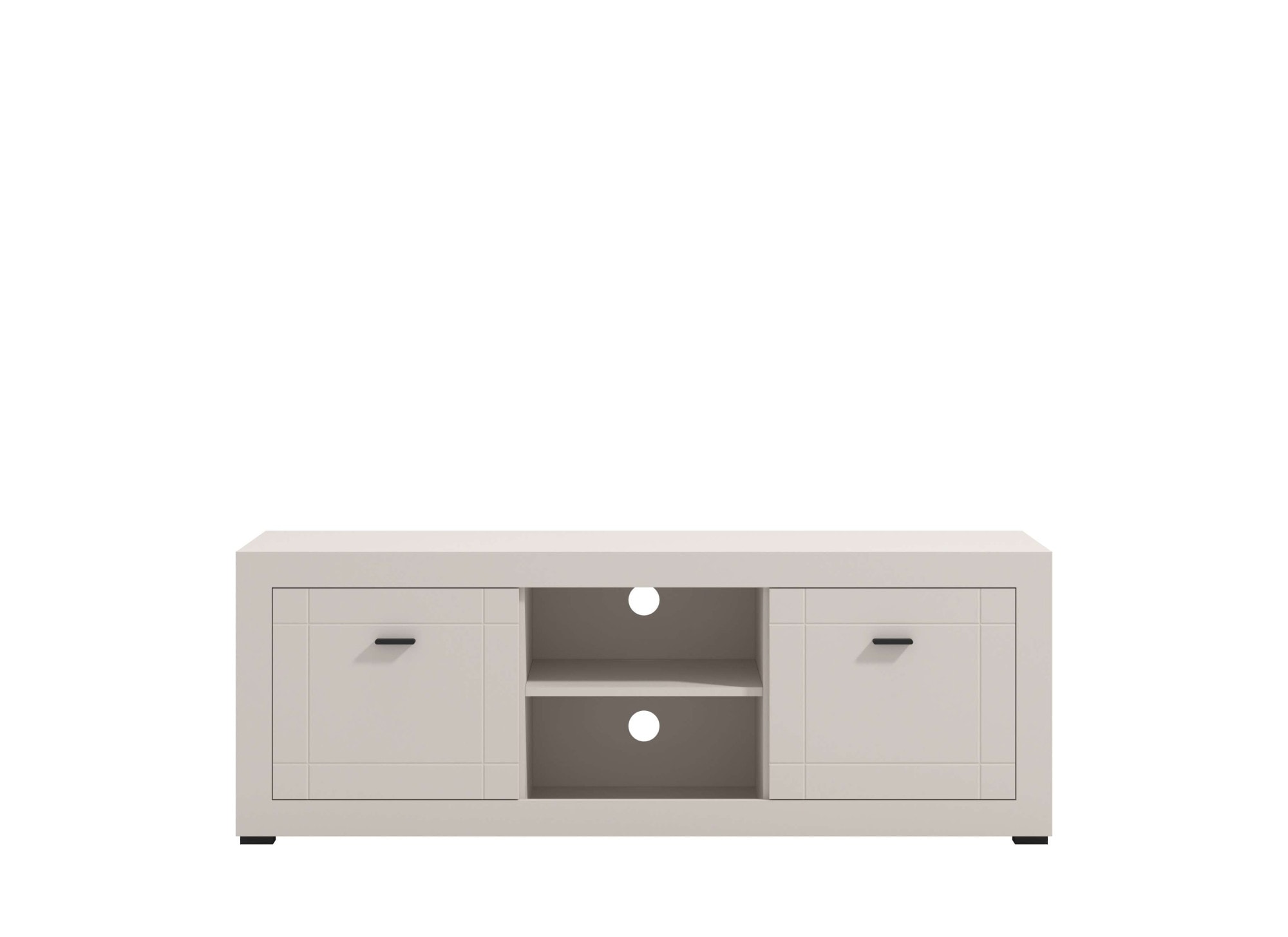 Home affaire Lowboard »Warwick TV-Board, TV-Kommode, TV-Schrank, TV-Unterschrank, TV-Möbel« Elegantes Lowboard in Kaschmir mit viel Stauraum, Heißfolienprägung