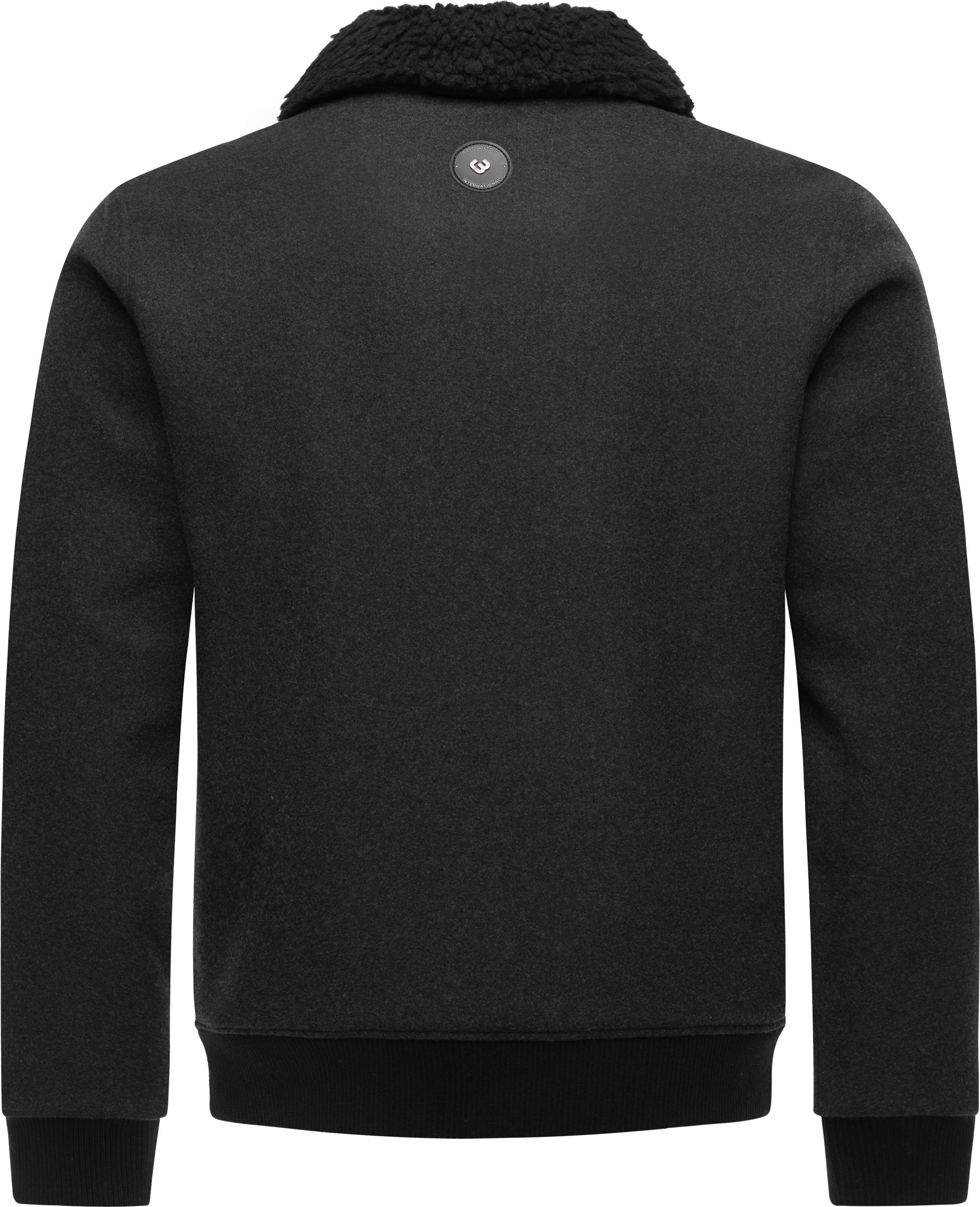 Ragwear Outdoorjacke »Sivval Felt«, ohne Kapuze, lässige Herren Jacke in Woll-Optik mit kuscheligem Kragen