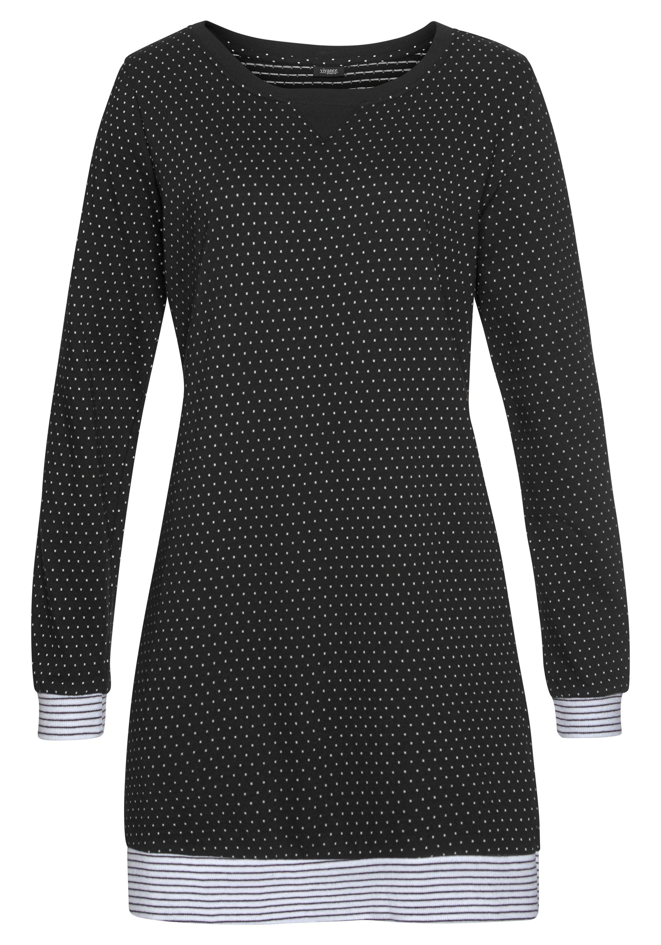 Vivance Dreams Nachthemd 1-teilig, mit Pünktchen- und Streifenmuster günstig online kaufen