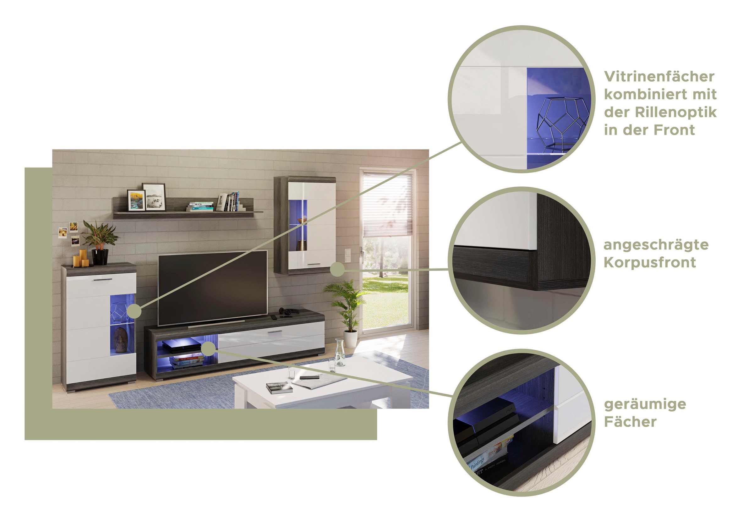 INOSIGN Highboard »Siena«, Breite 113 cm