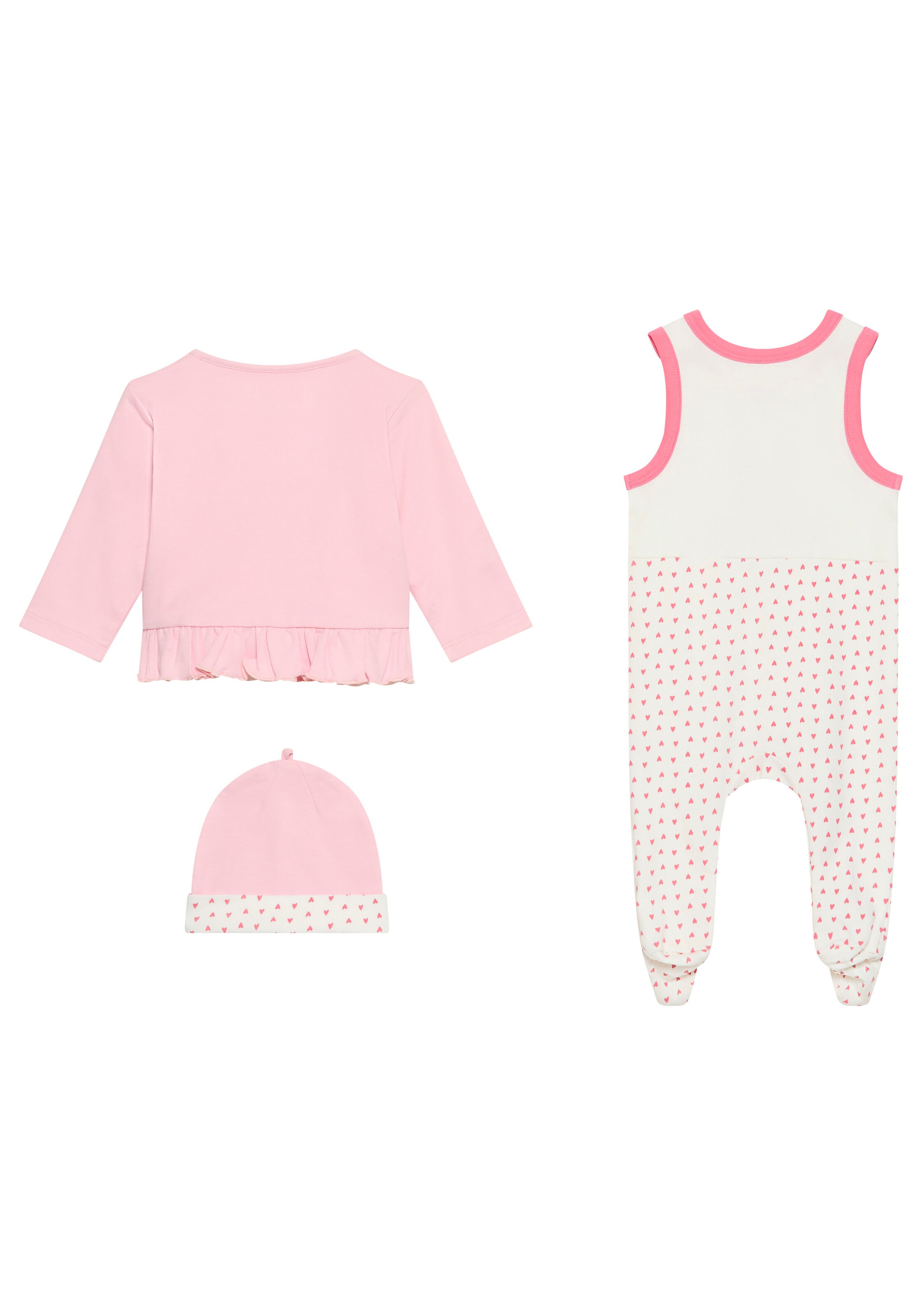 Thumbnail - KIDSWORLD Strampler, Jäckchen & Mütze "3tlg Baby-Set, für kleine Mädchen" Set, 3, 3 Stk. aus Bio-Baumwolle