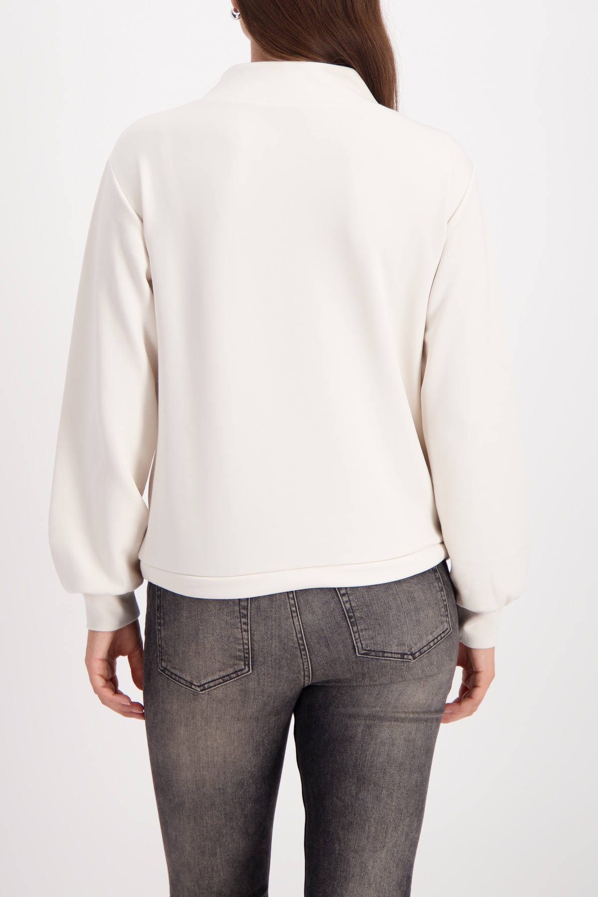 Monari Sweatshirt »Sweatshirt Basic Schmuckdetail«, Regular fit mit Stehkragen
