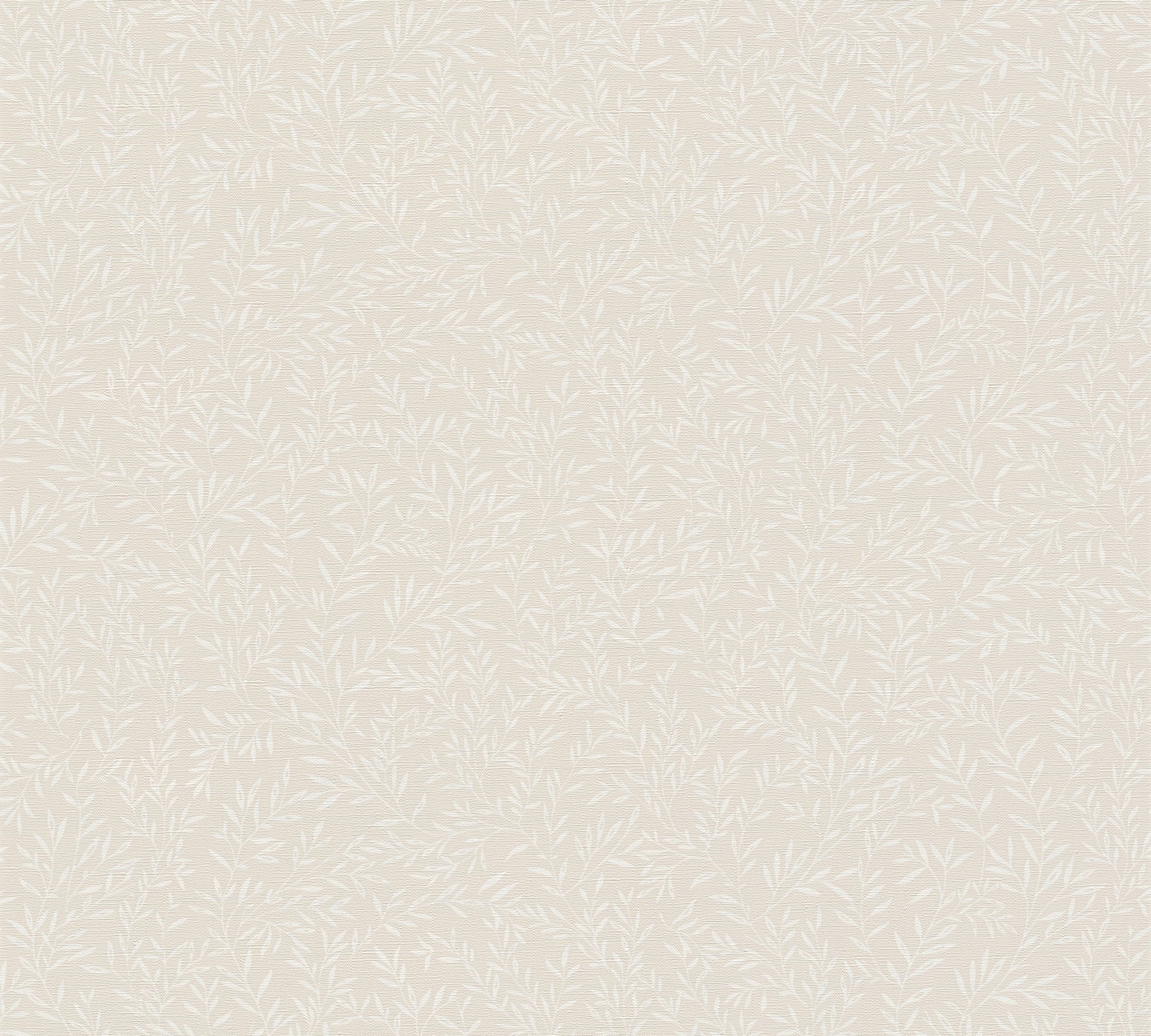 A.S. Création Vliestapete »Landhaustapete Floral« gemustert | matt | neutral leicht strukturiert Natur-Tapete mit Blätterranke Tapeten Wohnzimmer Schlafzimmer Küche