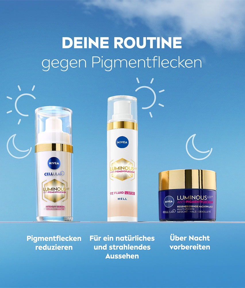 Nivea Gesichtsfluid »LUMINOUS630 Anti-Pigmentflecken CC Fluid 3in1 Hell LSF 30«