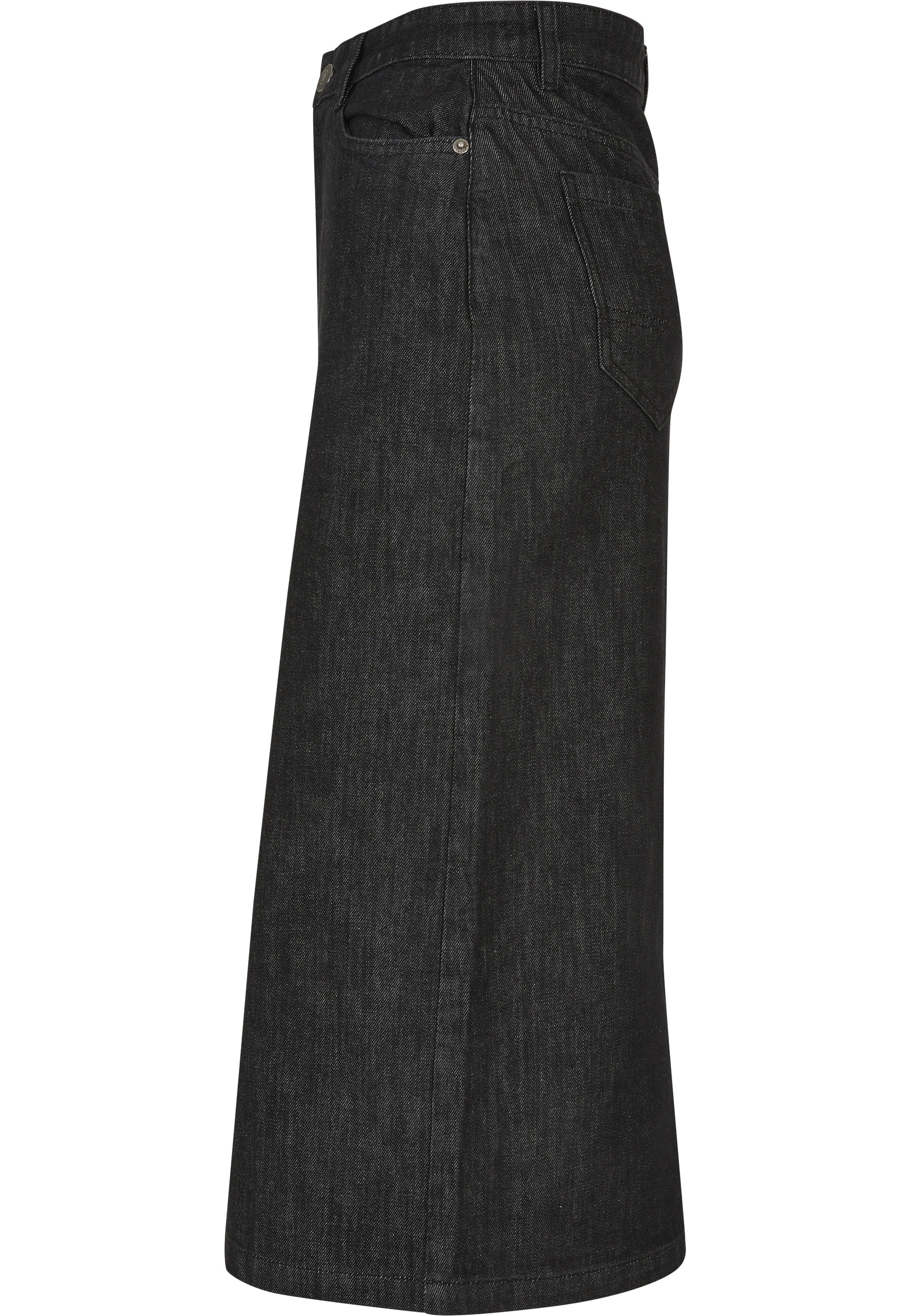 URBAN CLASSICS Jerseyrock »Urban Classics Damen Ladies Midi Denim Skirt« 1 Stk.