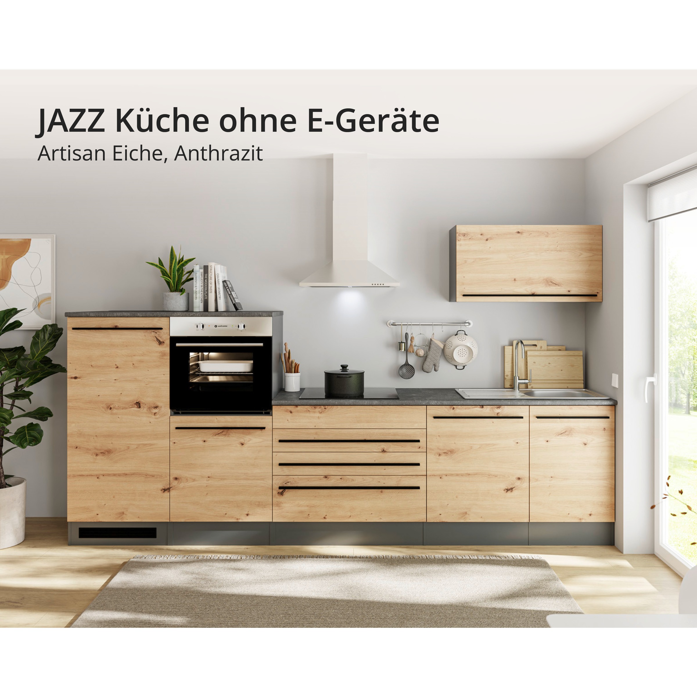 BASIC by Balculina Küchenzeile »Jazz« Breite 320 cm, wahlweise mit E-Geräten