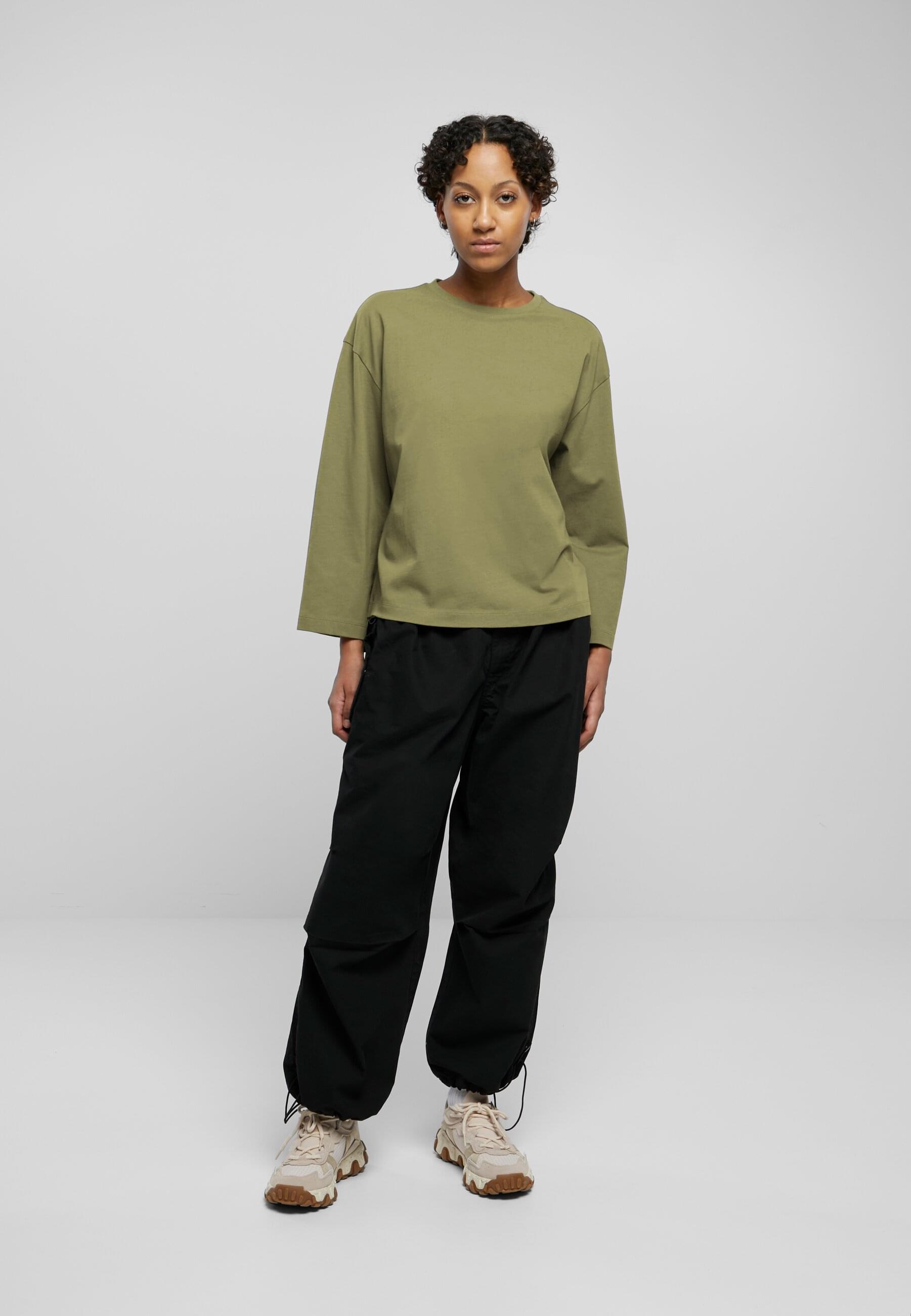 URBAN CLASSICS Longsleeve »Urban Classics Damen Ladies Organic Oversized Longsleeve« 1 Stk. tlg.