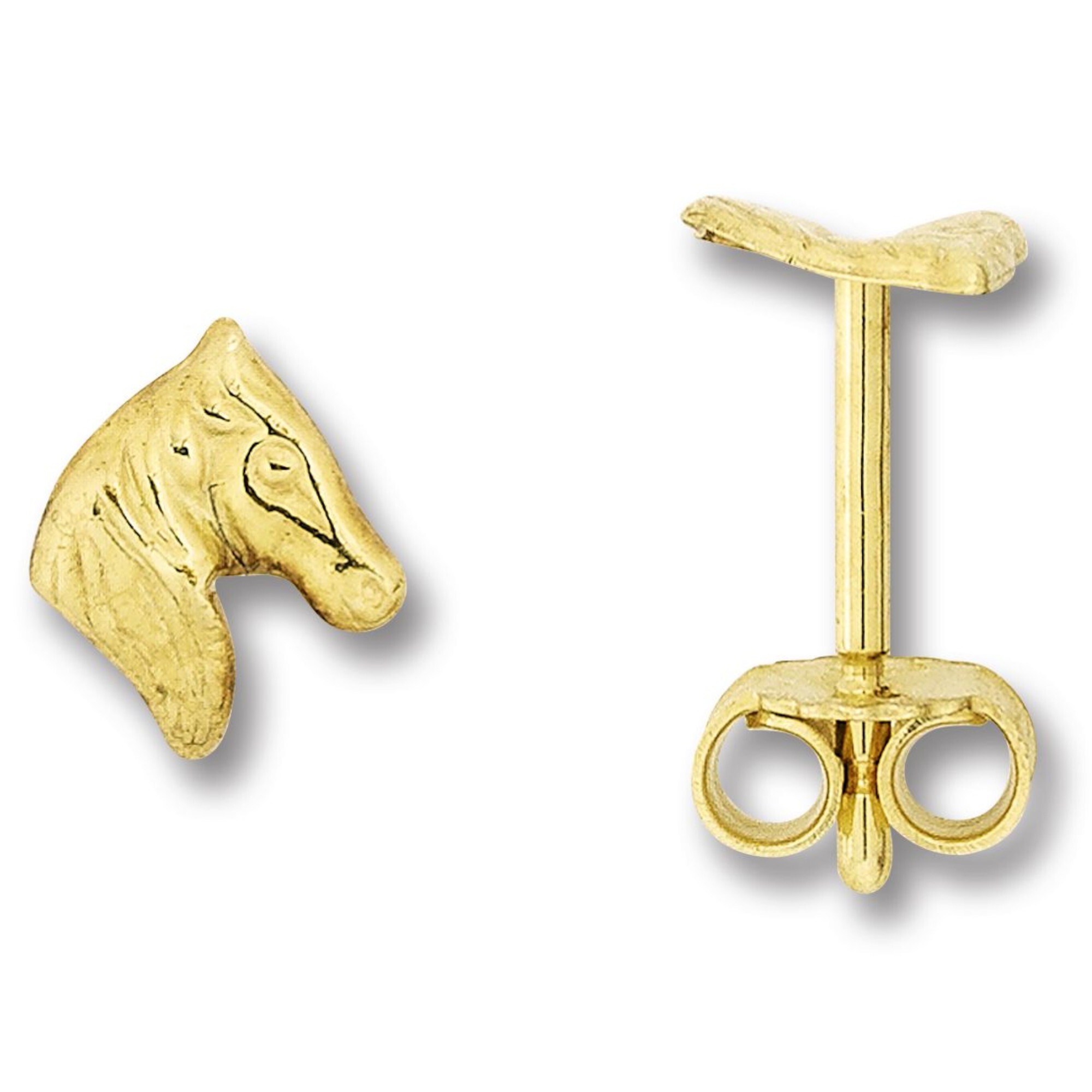 Paar Ohrhänger ONE ELEMENT "Pferd Ohrringe Ohrstecker aus 333 Gelbgold", gold, Ohrringe, Damen, Kinder, Gelbgold 333 Gold, Gelbgold 333, Gold, Zartes Emblem – unaufdringlich und dennoch ausdrucksstark