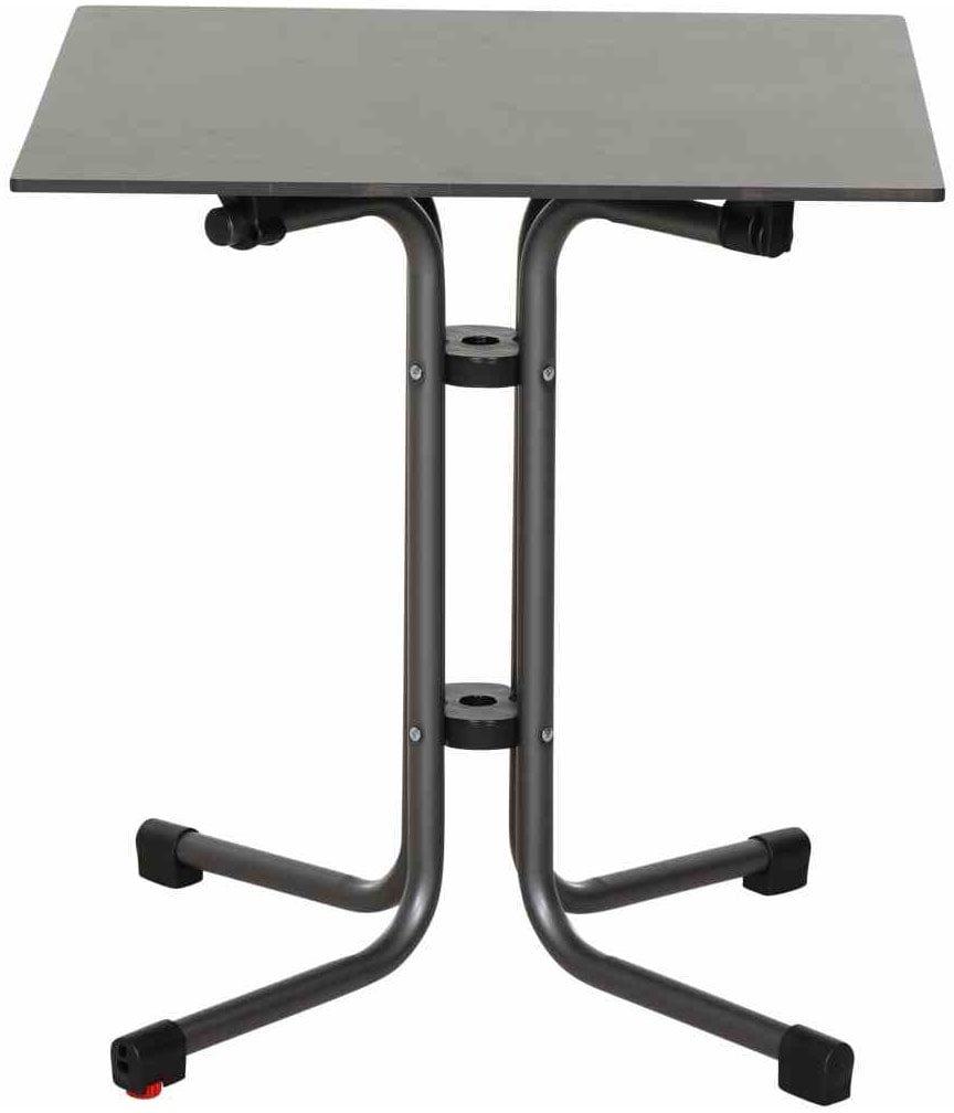 Siena Garden Gartensessel »Lane Sessel taupe 2er Set mit Tisch« Set, 2 Stk. tlg. 2 x Stapelsessel + Tisch Sola 65 x 65 cm