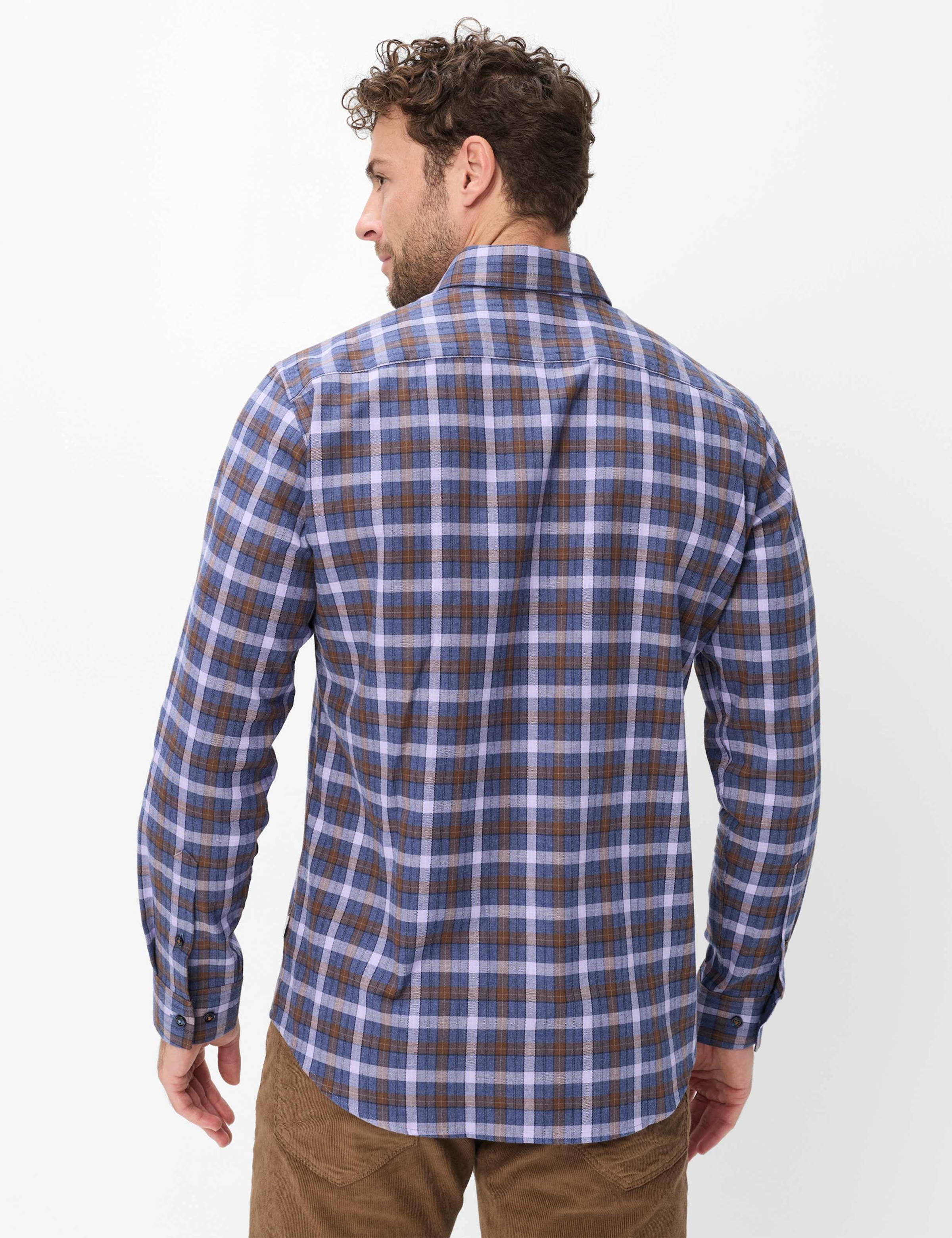Brax Businesshemd »Style DANIEL« Flanell: Karohemd aus reiner Baumwolle