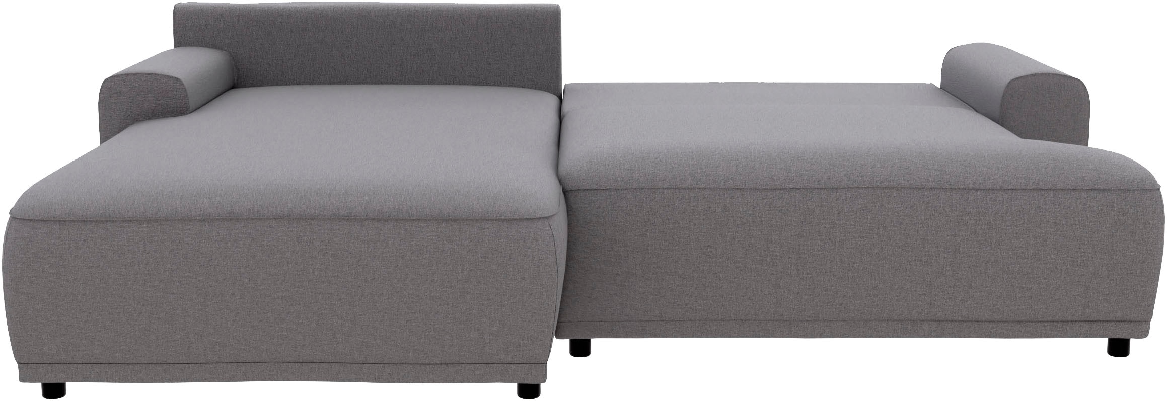 TRENDMANUFAKTUR Ecksofa »Fordon, Schlafsofa mit Bettkasten, Couch in L-Form, Breite 250 cm«, in Struktur LUMOS, 3D-Effekt, anthrazit, Recamiere links