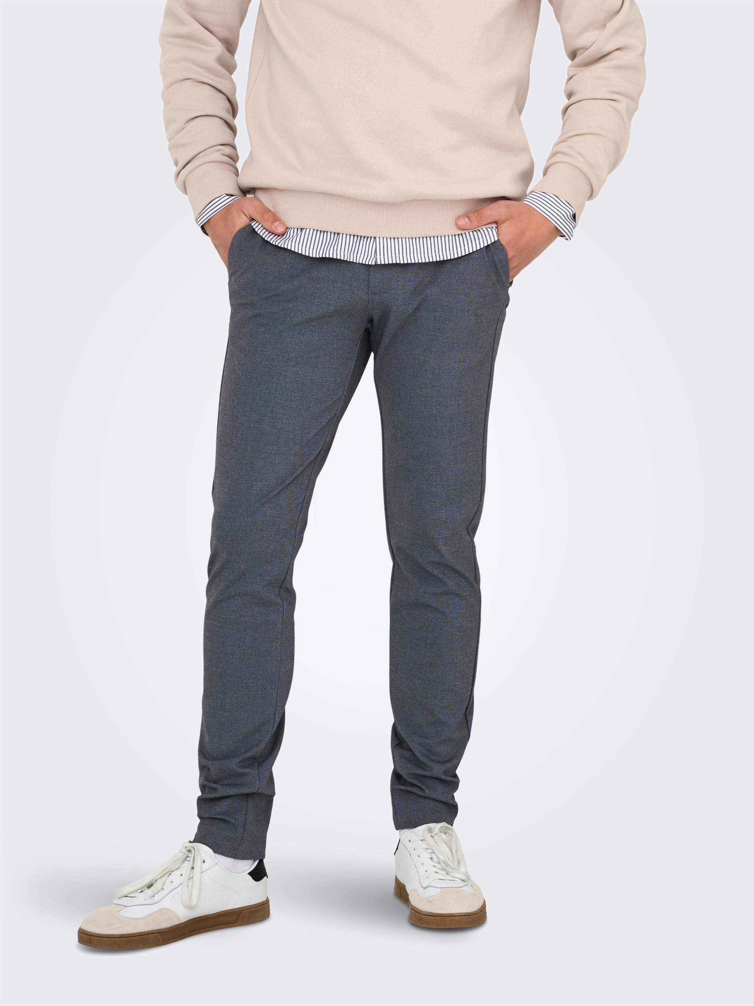 ONLY & SONS 1100000002199 "ONSMARK SLIM DITSY 020934 PANT NOOS" Viskosemischung, slim fit