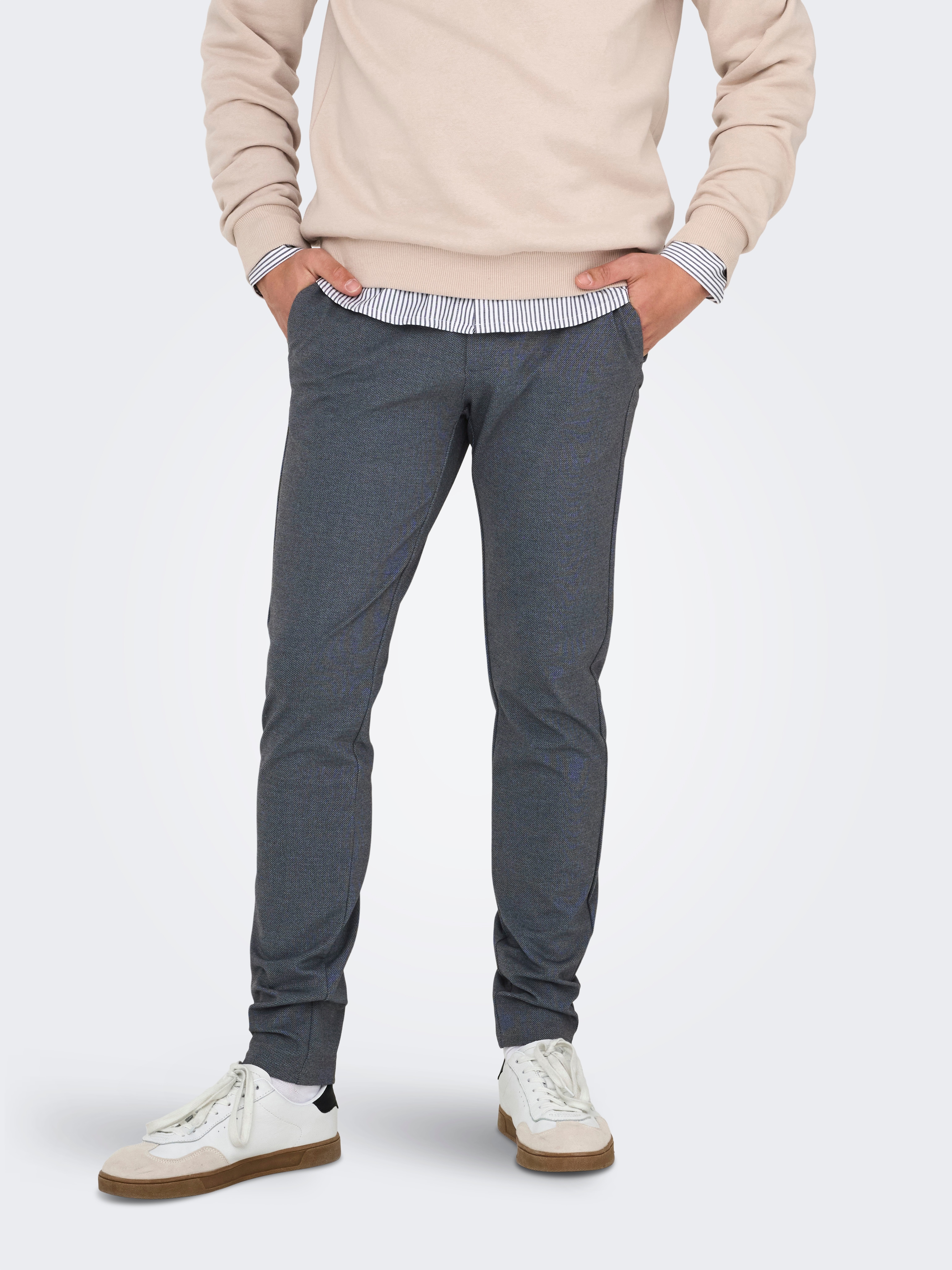 ONLY & SONS "ONSMARK SLIM DITSY 020934 PANT NOOS" Viskosemischung, slim fit
