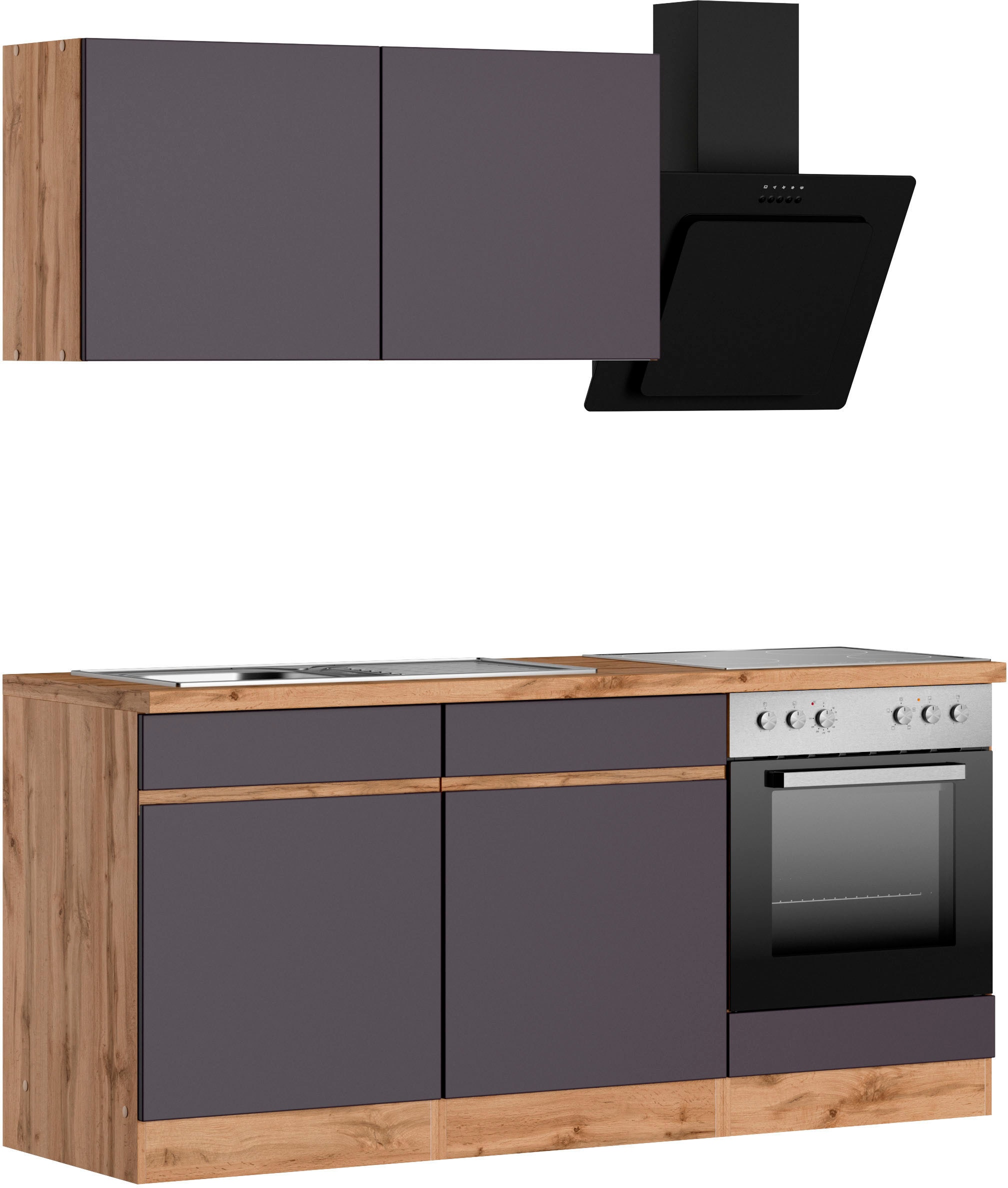 KOCHSTATION Küchenzeile »KS-Riesa«, Stellbreite 180 cm, wahlweise mit oder ohne E-Geräte
