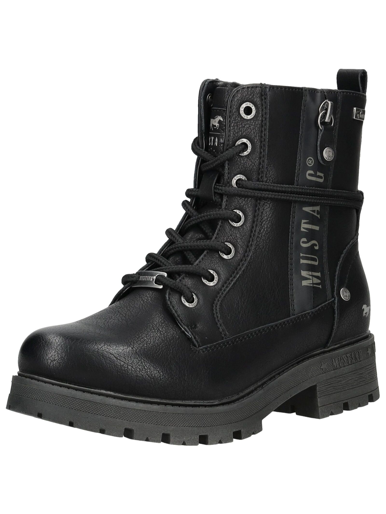 Mustang Shoes Schnürstiefelette "Mustang Shoes Stiefelette Lederimitat" günstig online kaufen