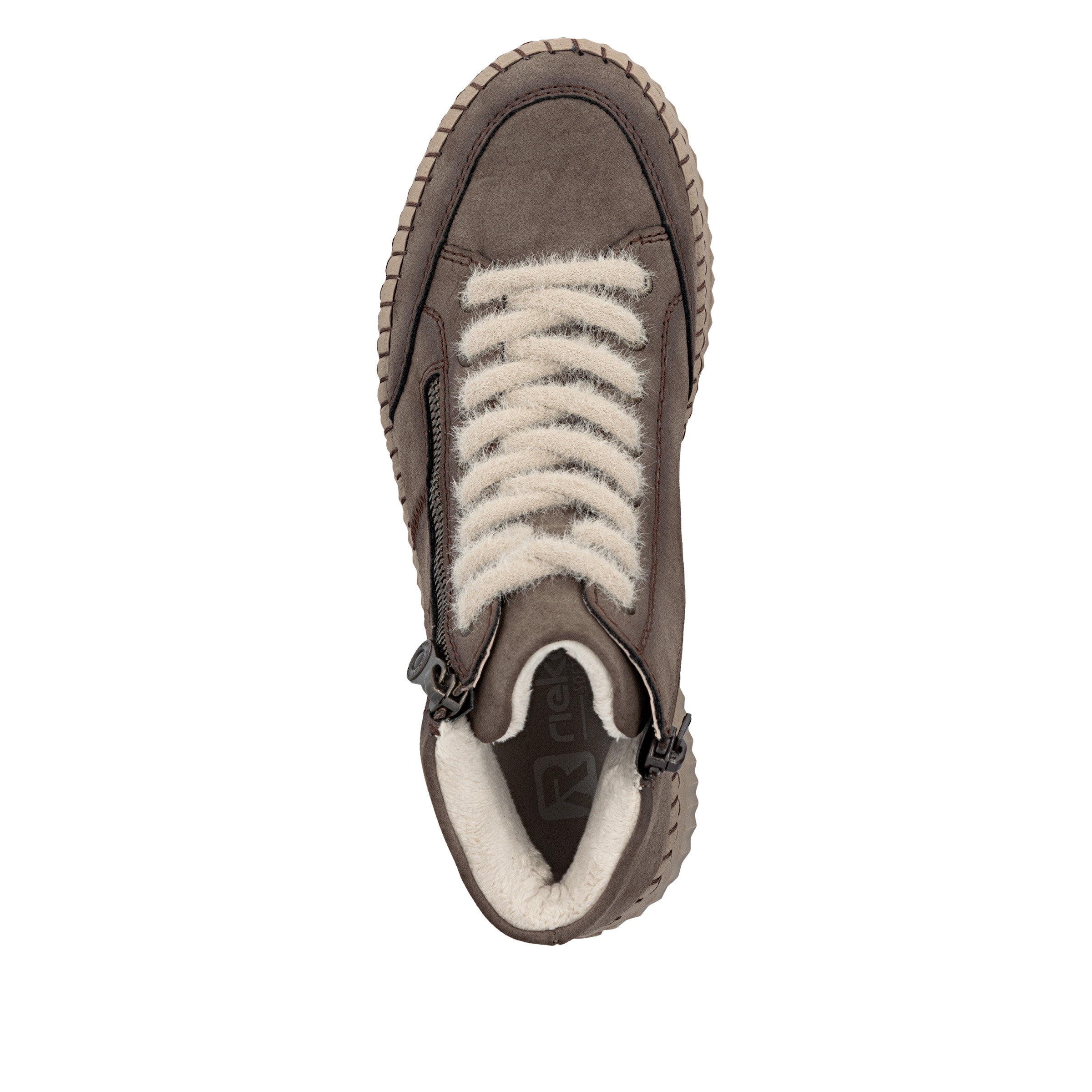 Rieker Schnürboots  Plateauboots, Stiefelette mit extravaganten Schnürsenkeln