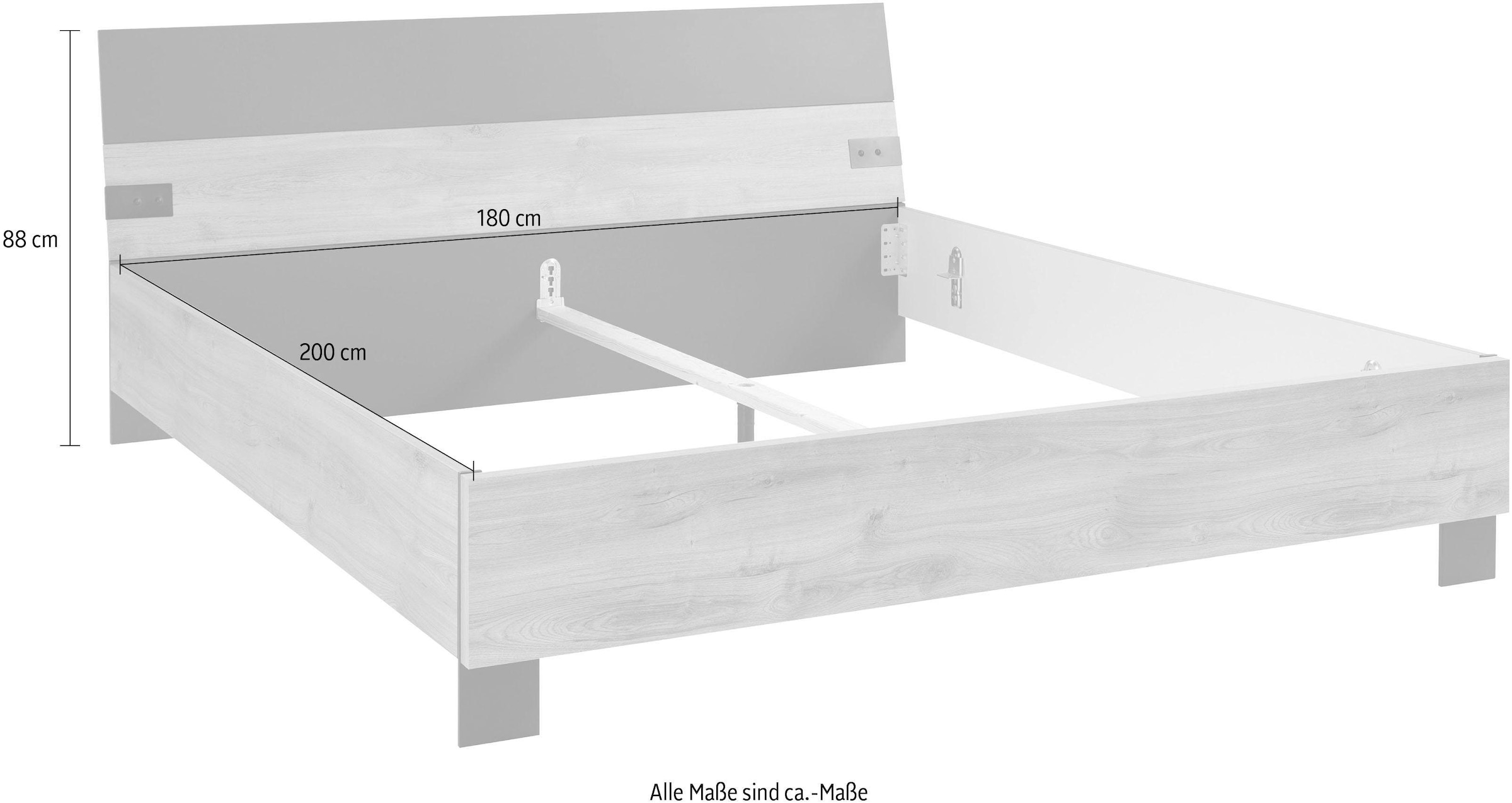 Wimex Futonbett »Malmö, Bett Made in Germany«, im beliebten Industrial look, 3 Breiten zur Auswahl