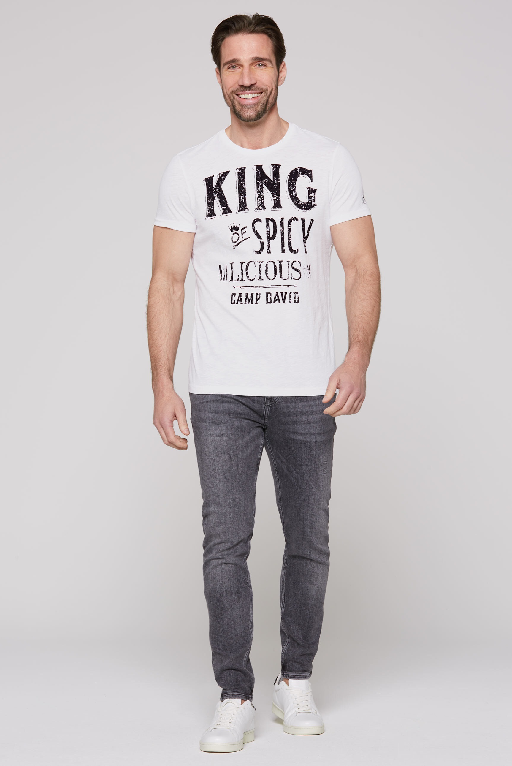 CAMP DAVID Rundhalsshirt, aus Baumwolle