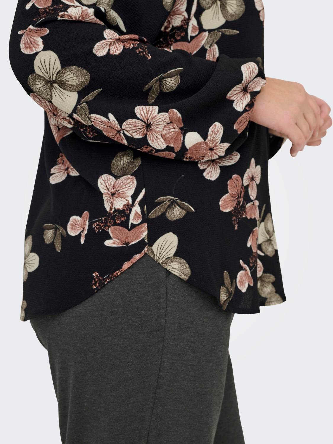 ONLY CARMAKOMA Blusenshirt "CARVICA LIFE L/S V-NECK TOP WVN NOOS" günstig online kaufen