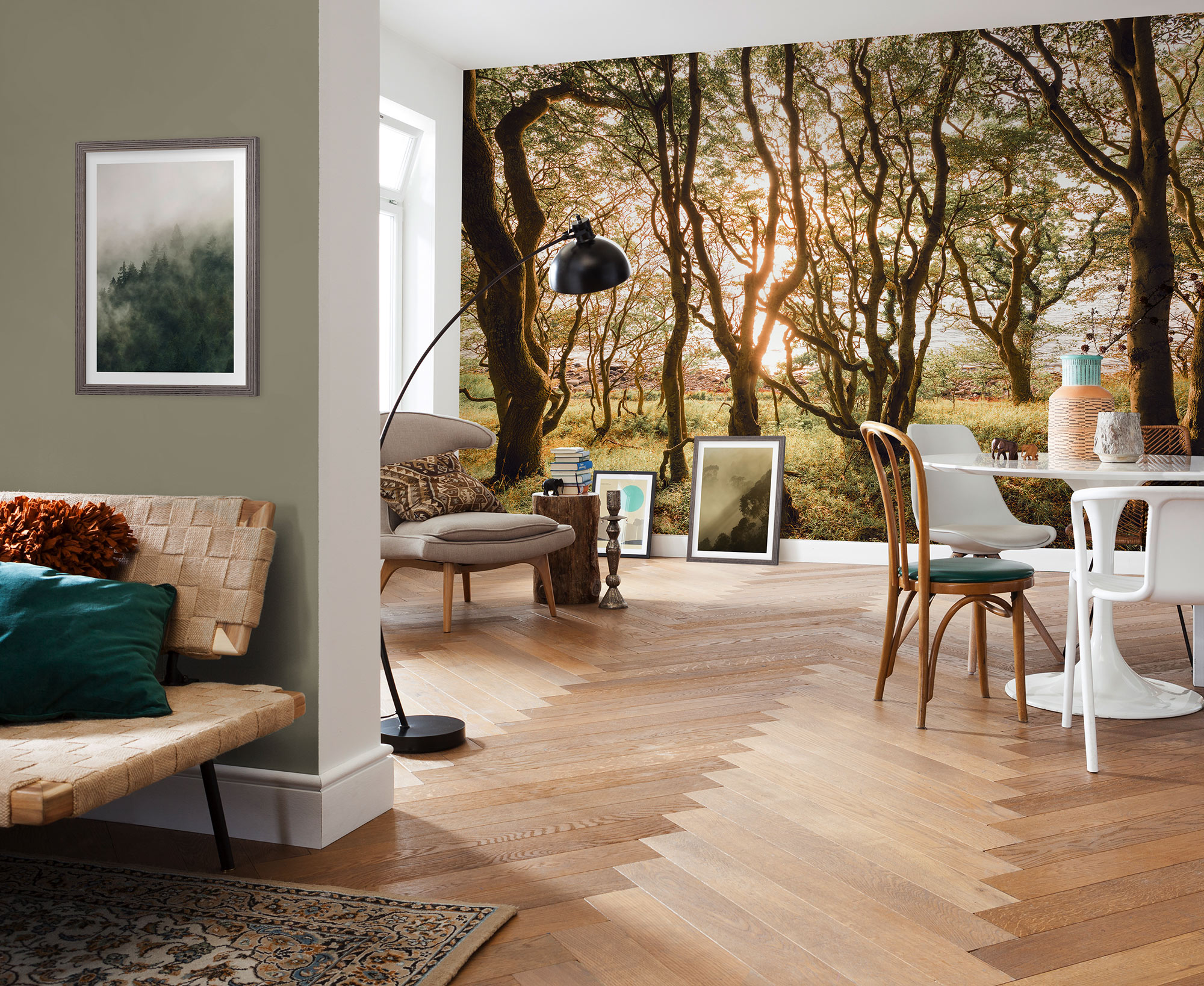 Komar Fototapete "Vlies Fototapete - Bold Birch - Größe 400 x 250 cm" Motiv bedruckt glatt
