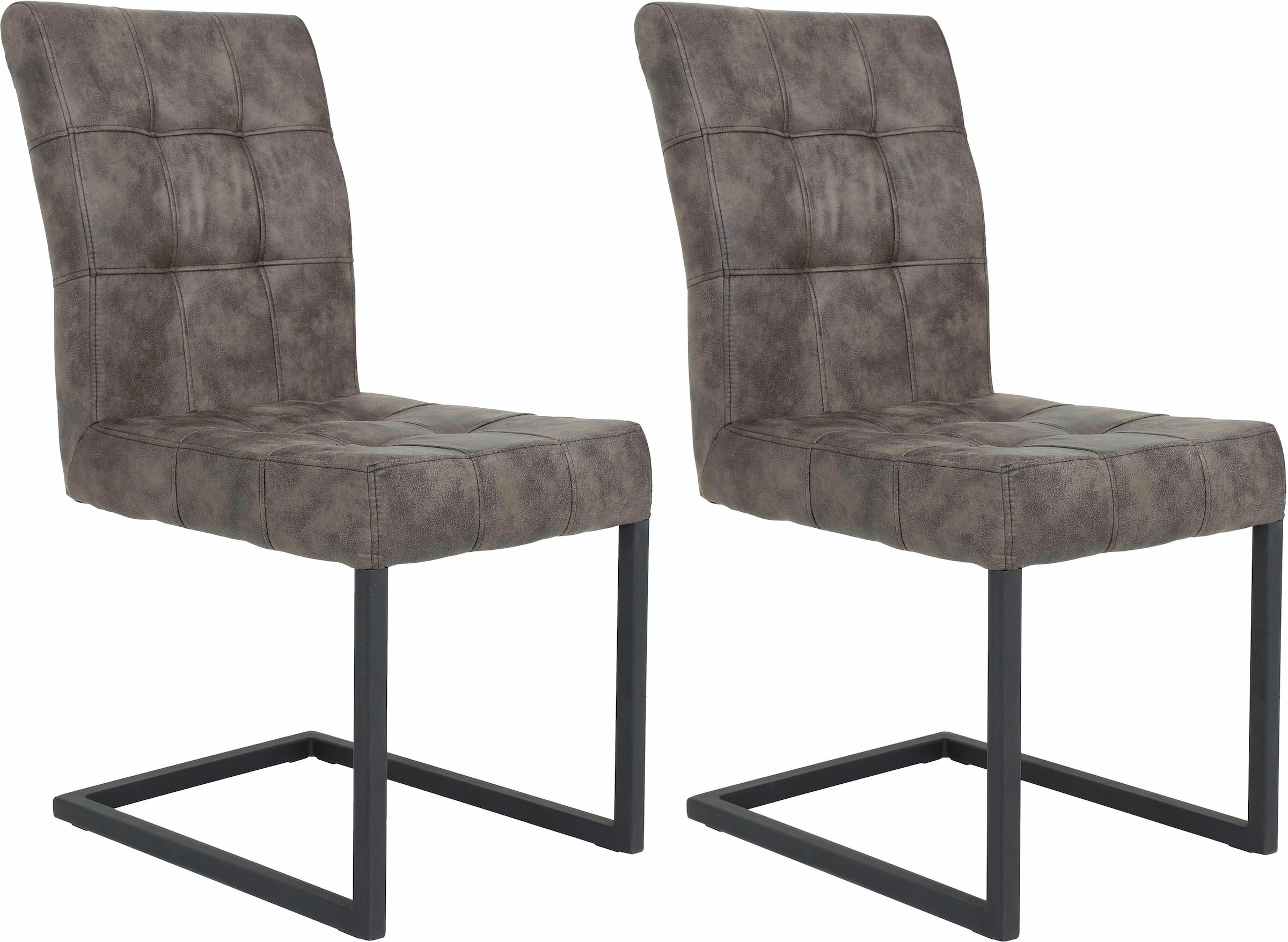 HELA Esszimmerstuhl "Donna" (Set) 2 Stk.Freischwinger mit Vintage Microfase günstig online kaufen