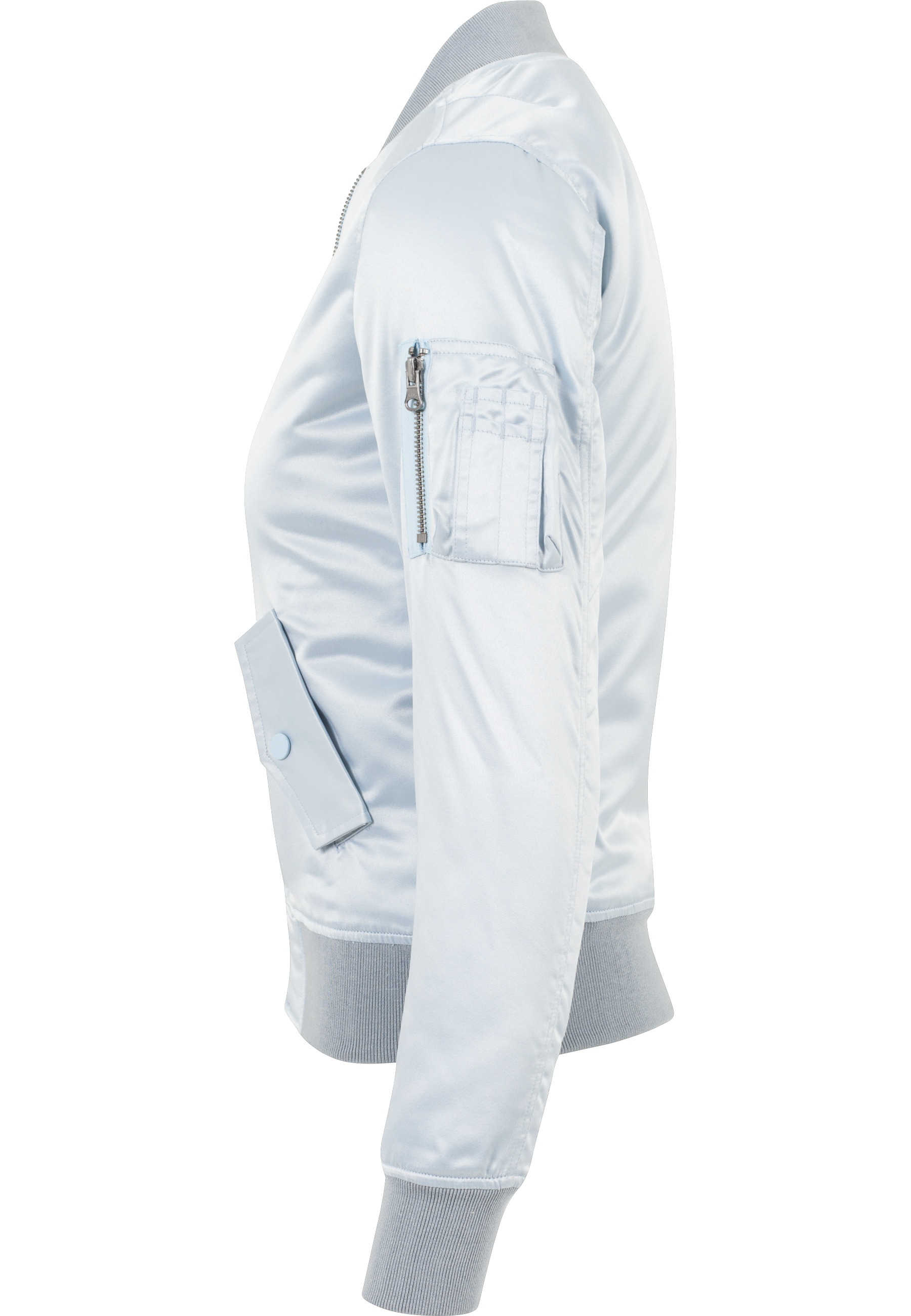 URBAN CLASSICS Allwetterjacke »Urban Classics Damen Ladies Satin Bomber Jacket« 1 Stk. tlg. ohne Kapuze