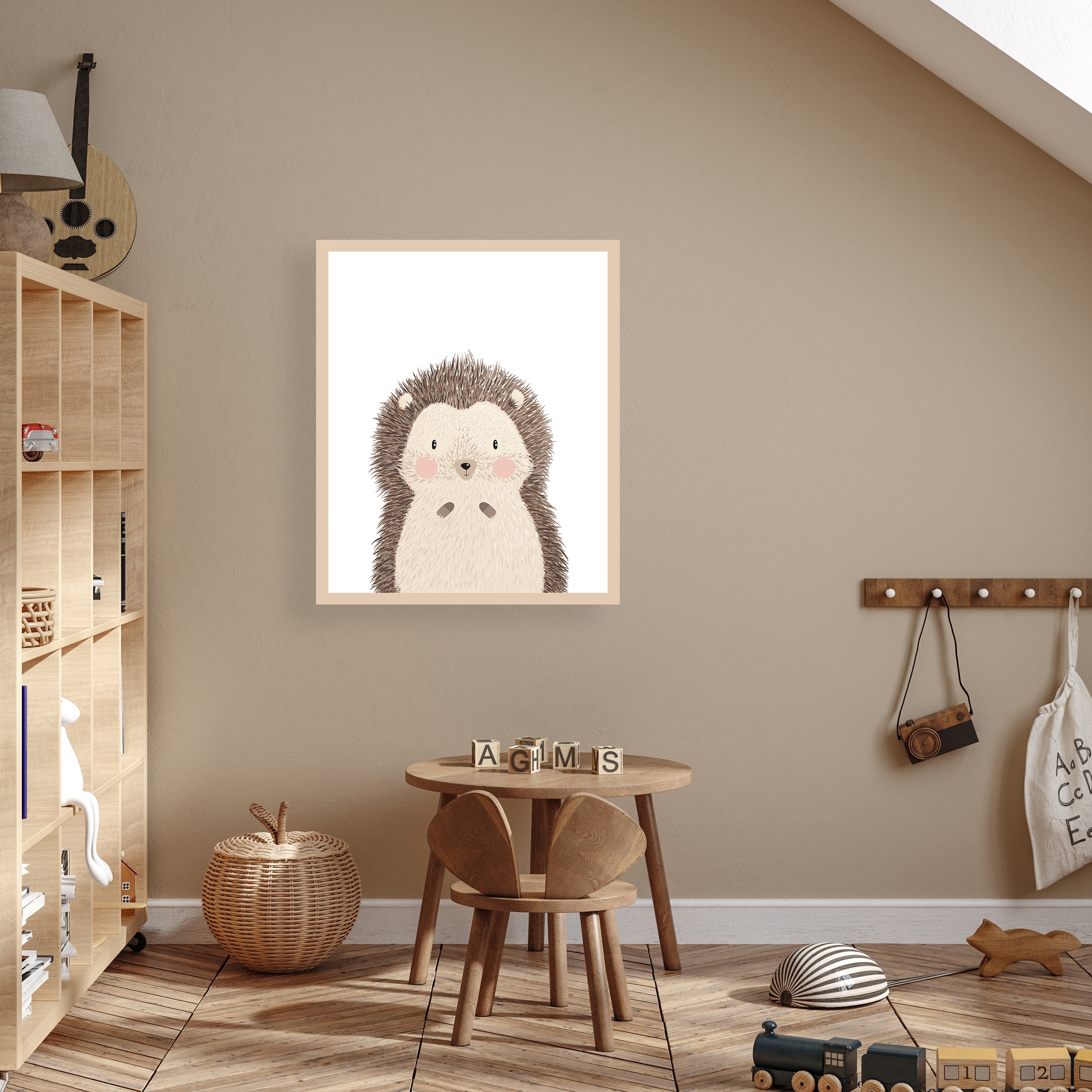 Lüttenhütt Bild mit Rahmen "oder Poster, Niedlicher Igel", Fantasy-Tiere, ( günstig online kaufen
