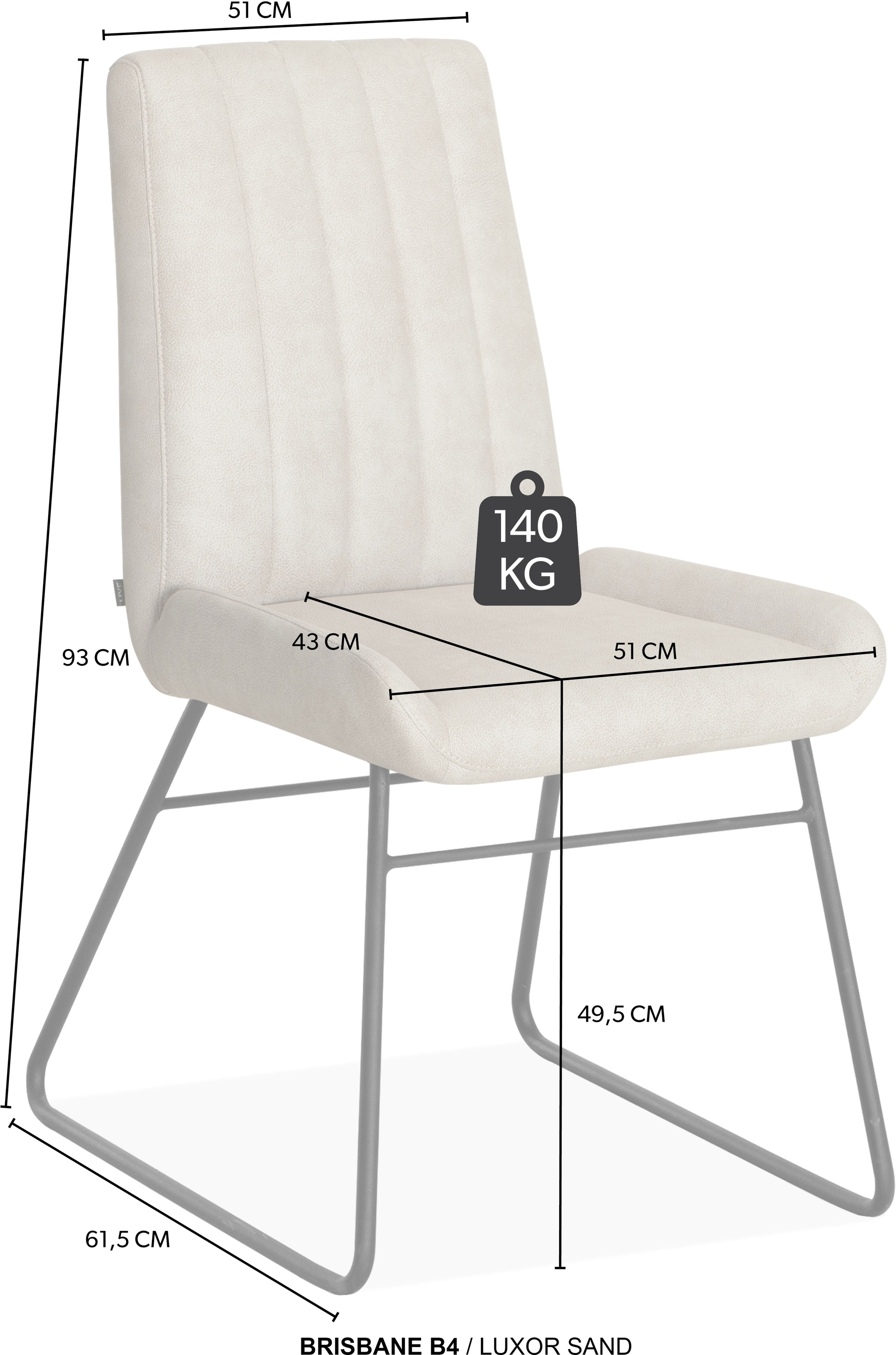 OMG Design Esszimmerstuhl »Brisbane« (Set) 1 Stk.Esszimmerstuhl, pflegeleichter Bezug