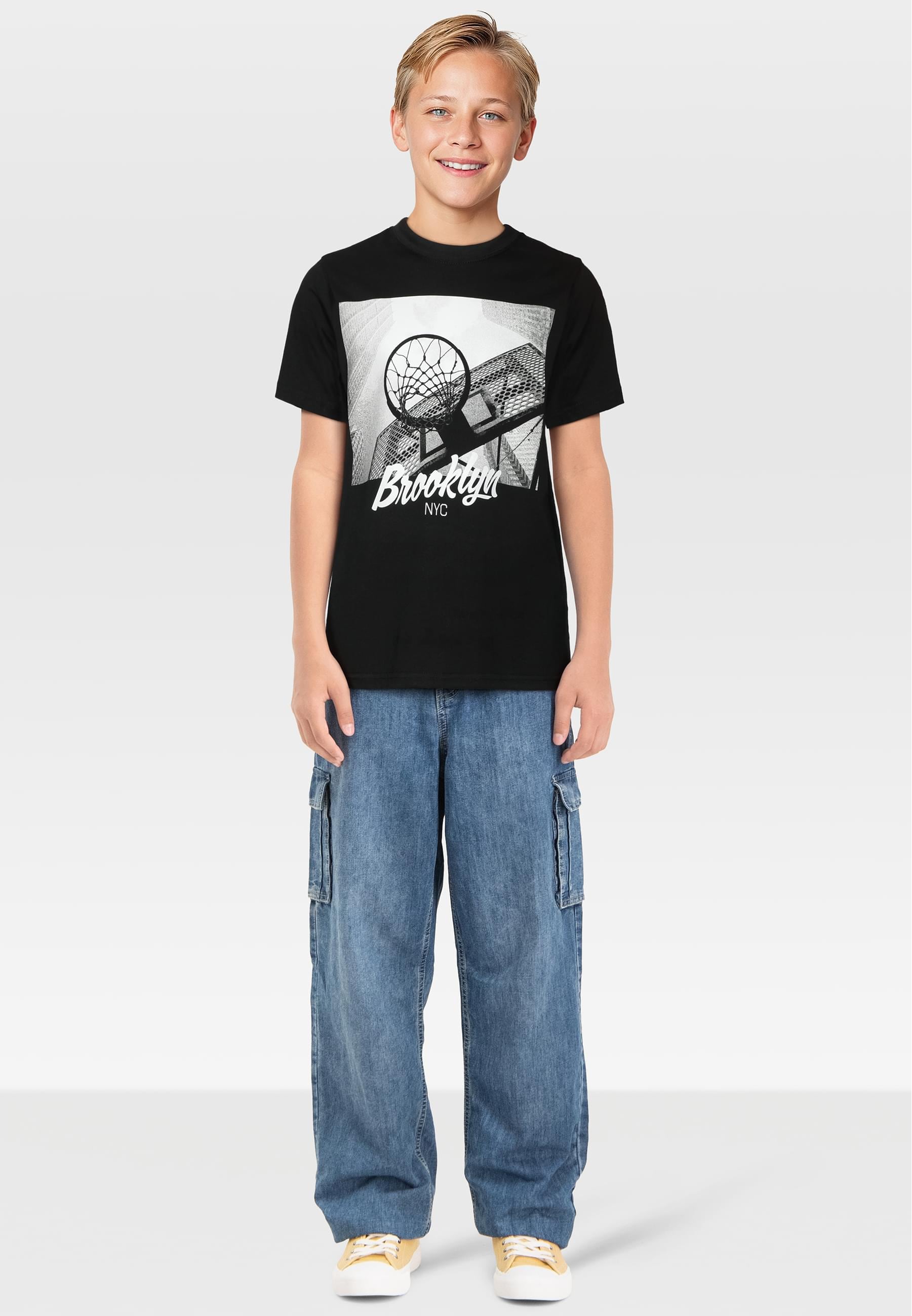 URBAN CLASSICS T-Shirt »Urban Classics T-Shirt 2 Pack - kurzarm - New York & Brookly«, (1 tlg.)
