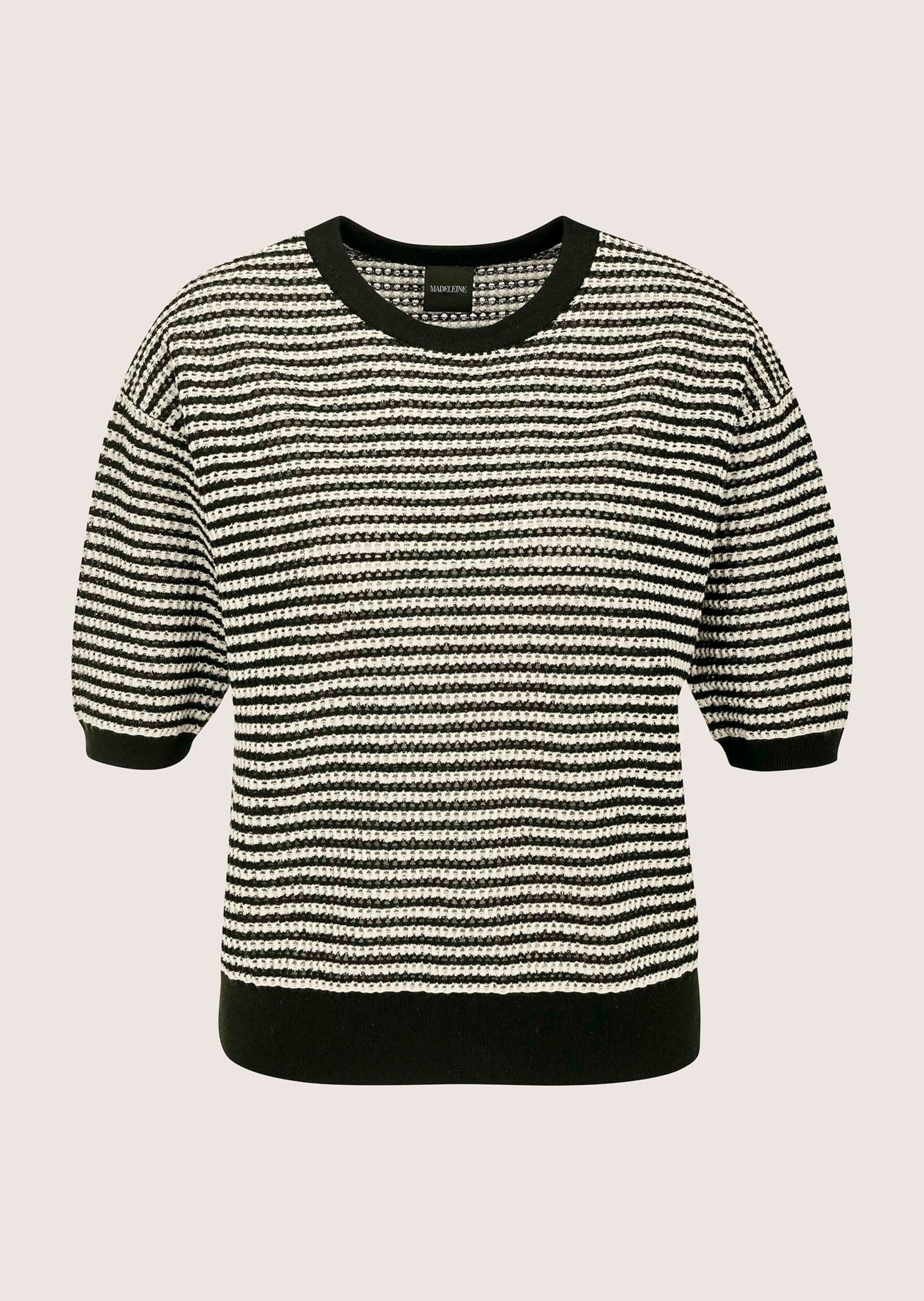 MADELEINE Longpullover "Wollpullover Sommerpullover mit Streifenmuster" Str günstig online kaufen