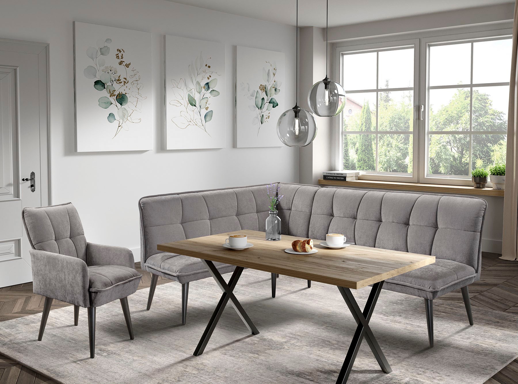 exxpo - sofa fashion Eckbank "Mocca Essbank, Sitzbank" hoher Sitzkomfort, b günstig online kaufen