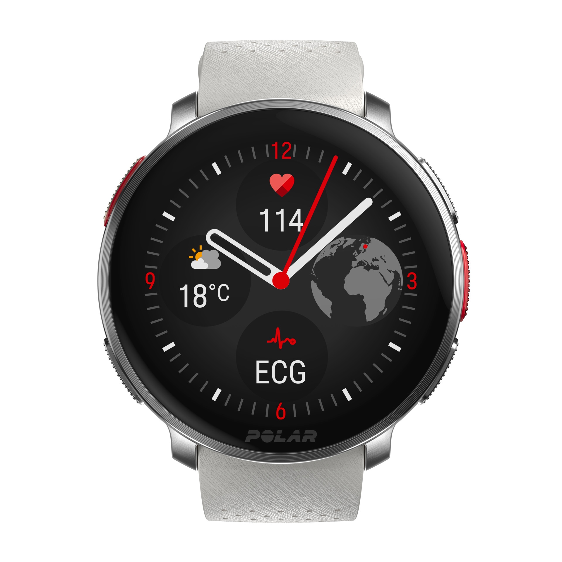 Polar Smartwatch »VANTAGE V3«, (3,5 cm / 1,39 Zoll), 32 GB, Premium-Multisportuhr Silikon-Armband S-L)