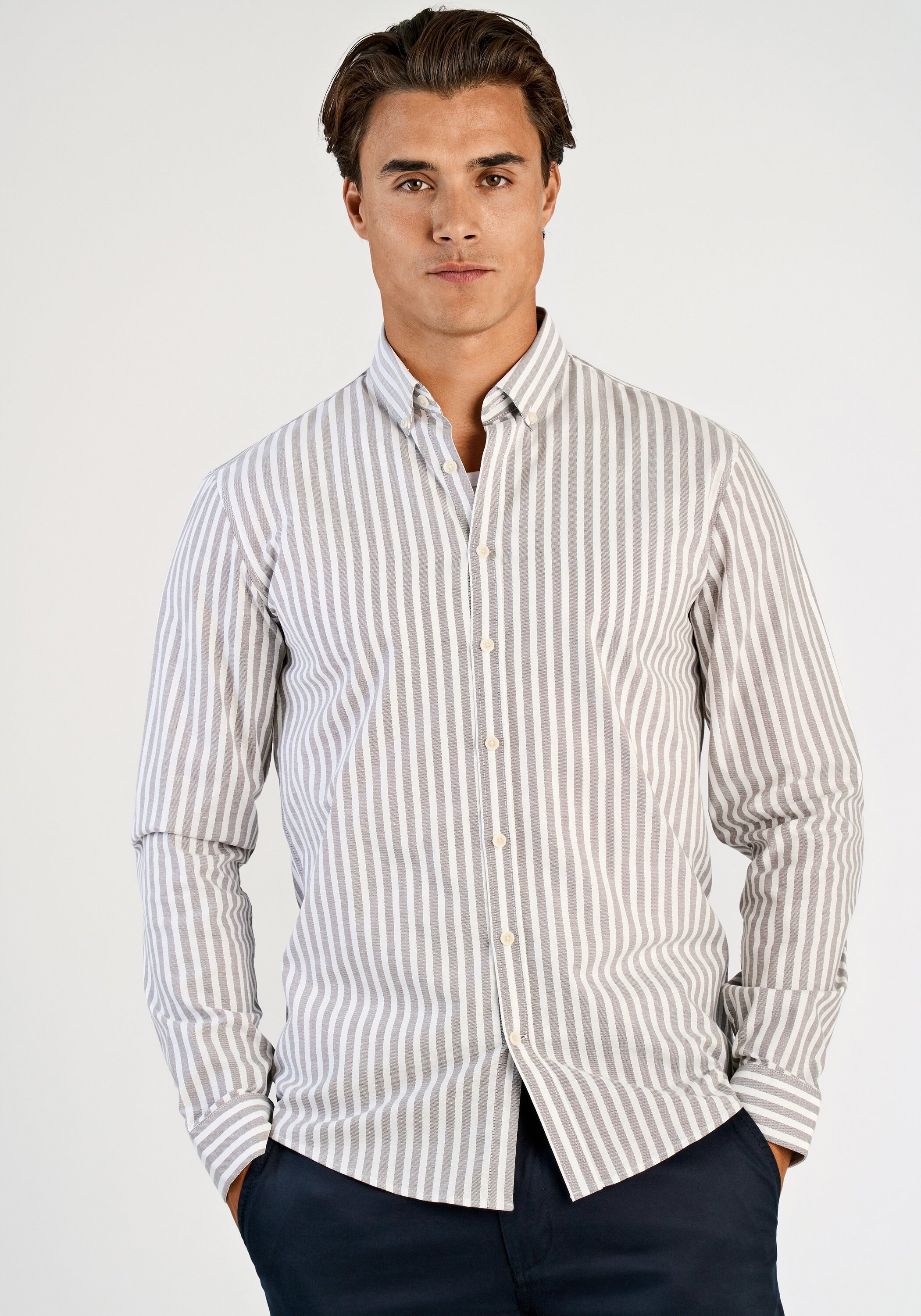 LINDBERGH Businesshemd "Oxford-Hemd (Langarm) Relaxed Fit"