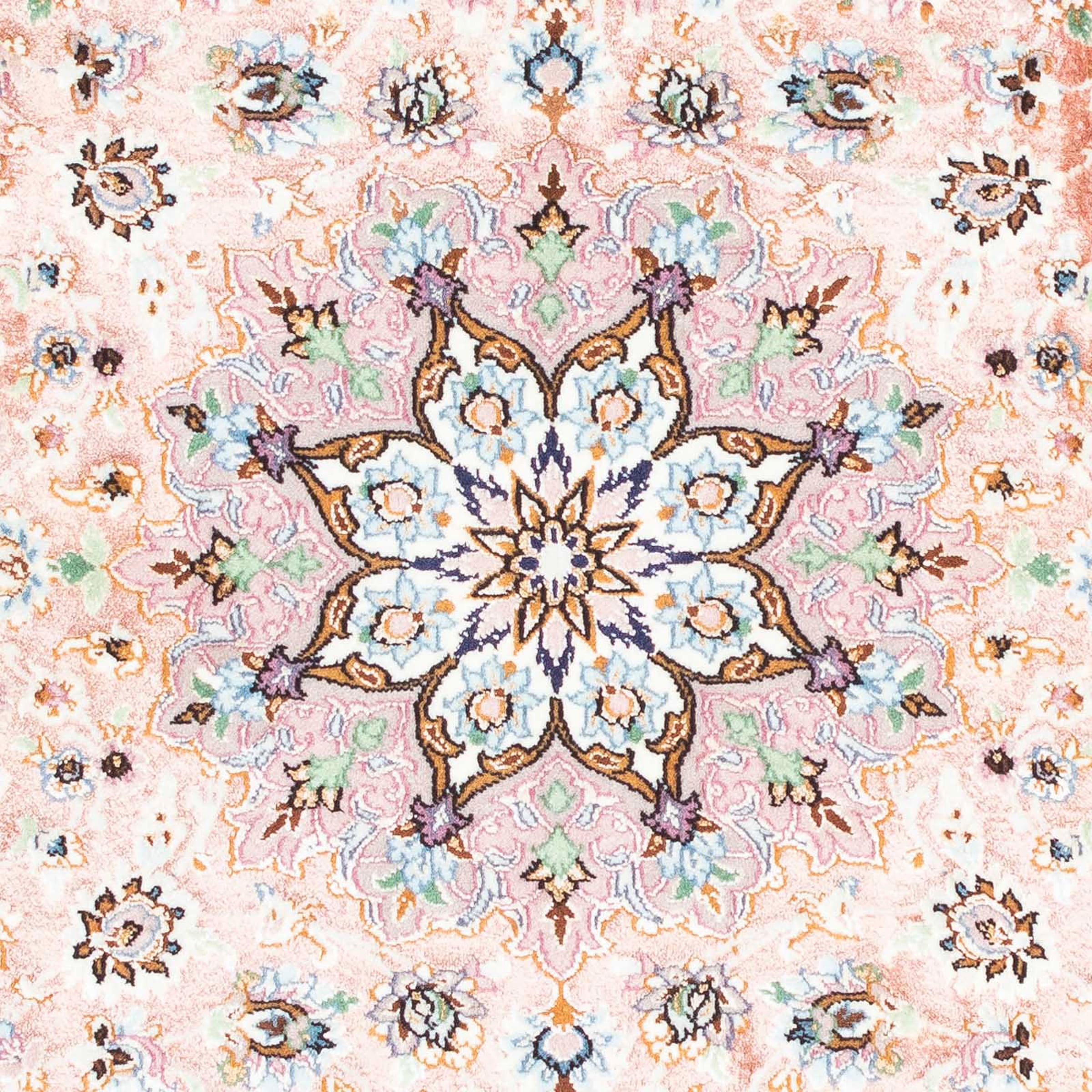morgenland Orientteppich »Perser - Isfahan - Premium - 118 x 84 cm - rosa«, rechteckig, Wohnzimmer, Handgeknüpft, Einzelstück mit Zertifikat