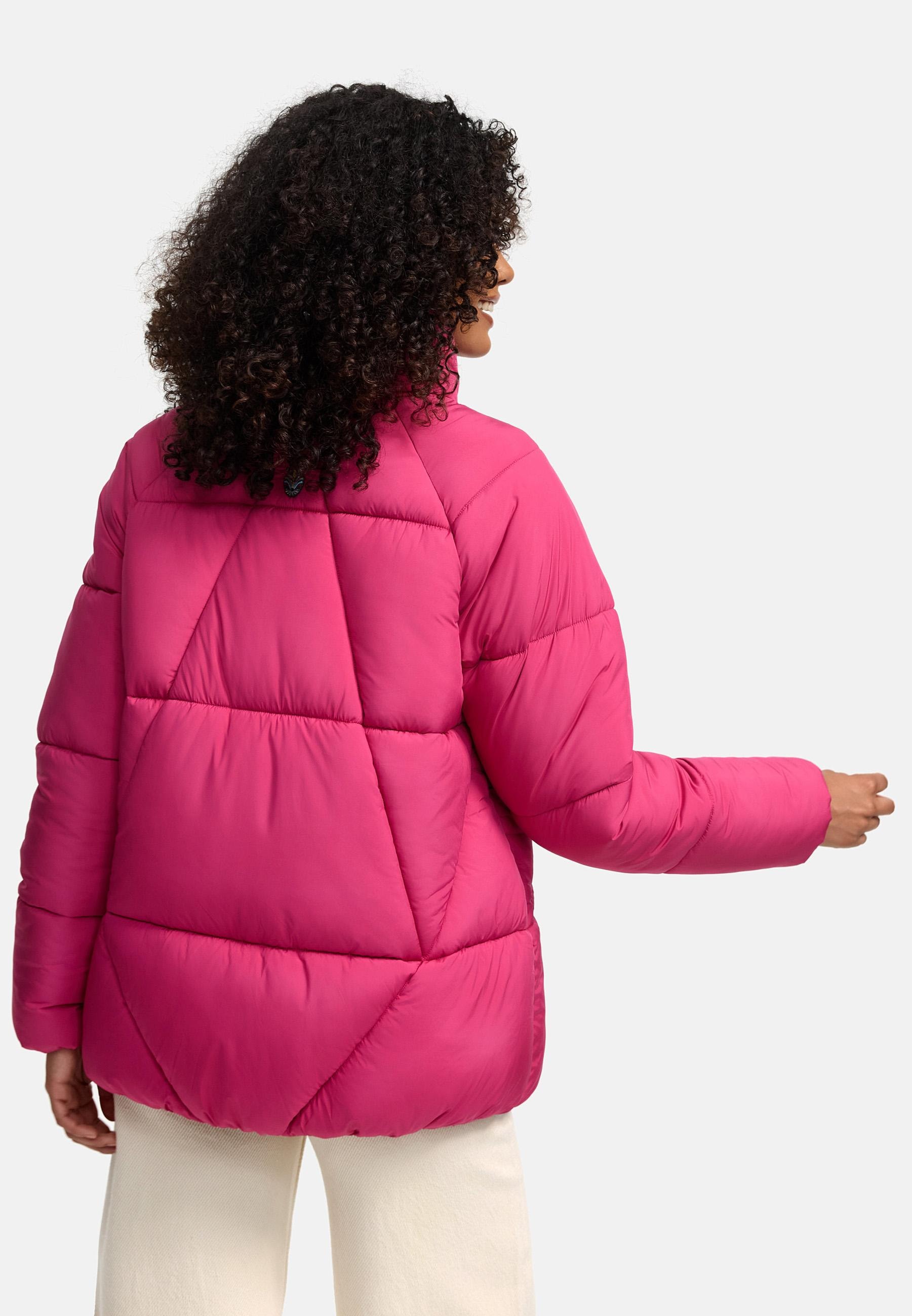 Navahoo Steppjacke »Schokolinaa 14«, ohne Kapuze, Winterjacke mit modischer Steppung & hohem Kragen