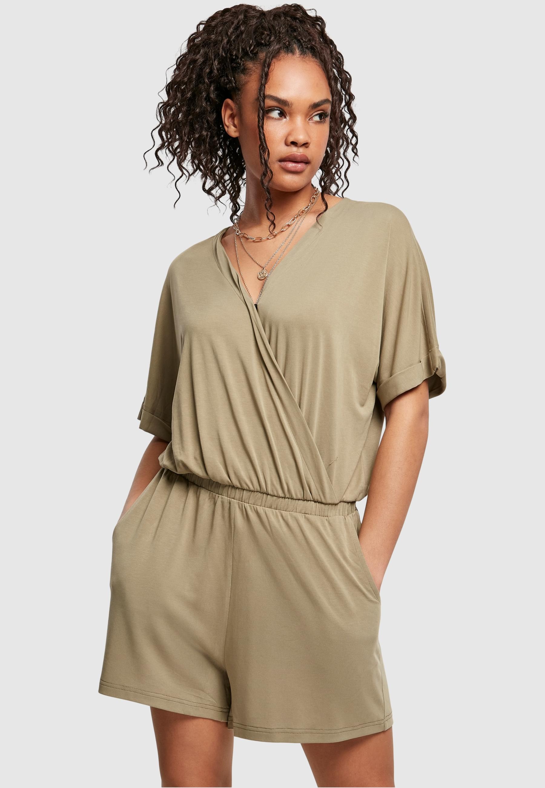 URBAN CLASSICS Jumpsuit »Urban Classics Damen Ladies Short Modal Jumpsuit«, (1 tlg.)