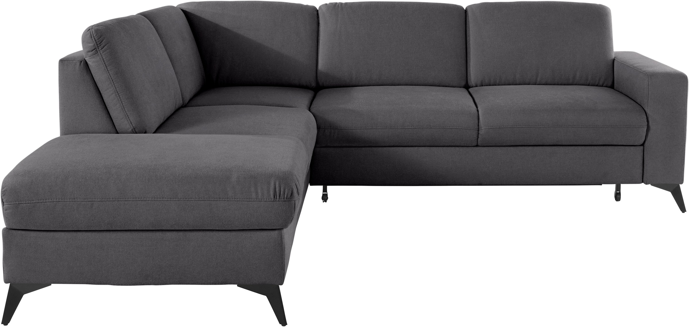 Places of Style Ecksofa »Lolland L-Form«, Wahlweise mit Bettfunktion und Stauraum, auch mit abwischbarem Bezug