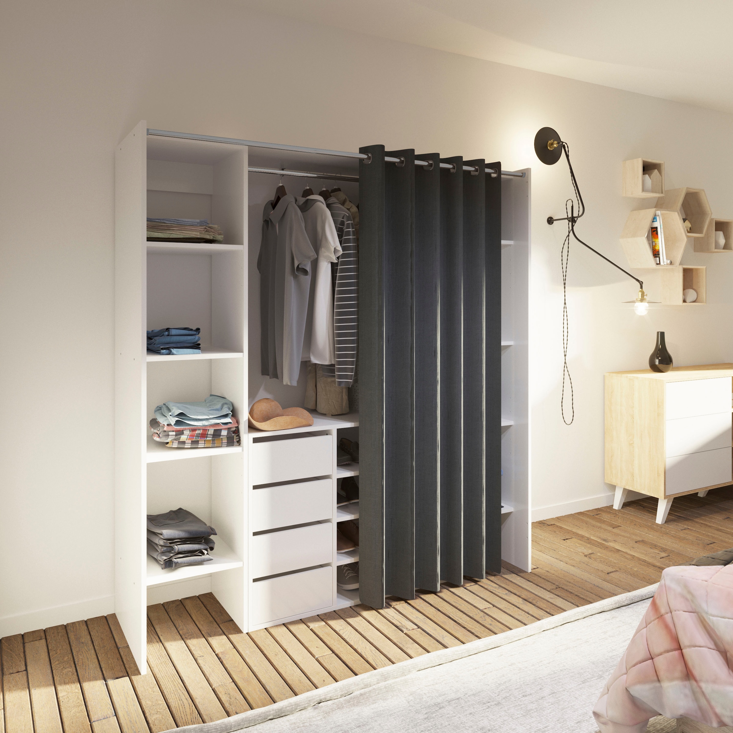 TemaHome Kleiderschrank "TOM", ausziehbar auf 185,3 cm günstig online kaufen