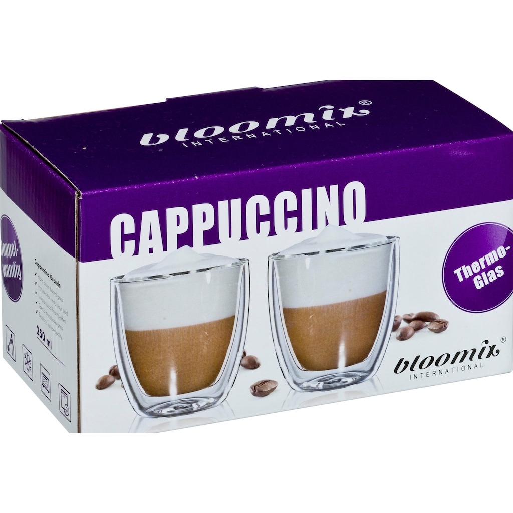 Bloomix Glas »Cappuccino Grande«, (Set, 4 tlg.), doppelwandig