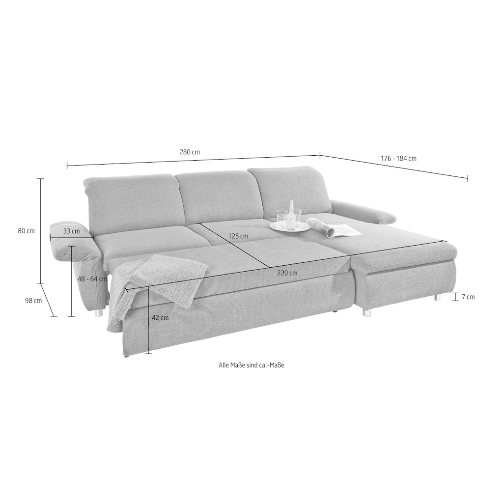 Places of Style Ecksofa »Smoothie L-Form«